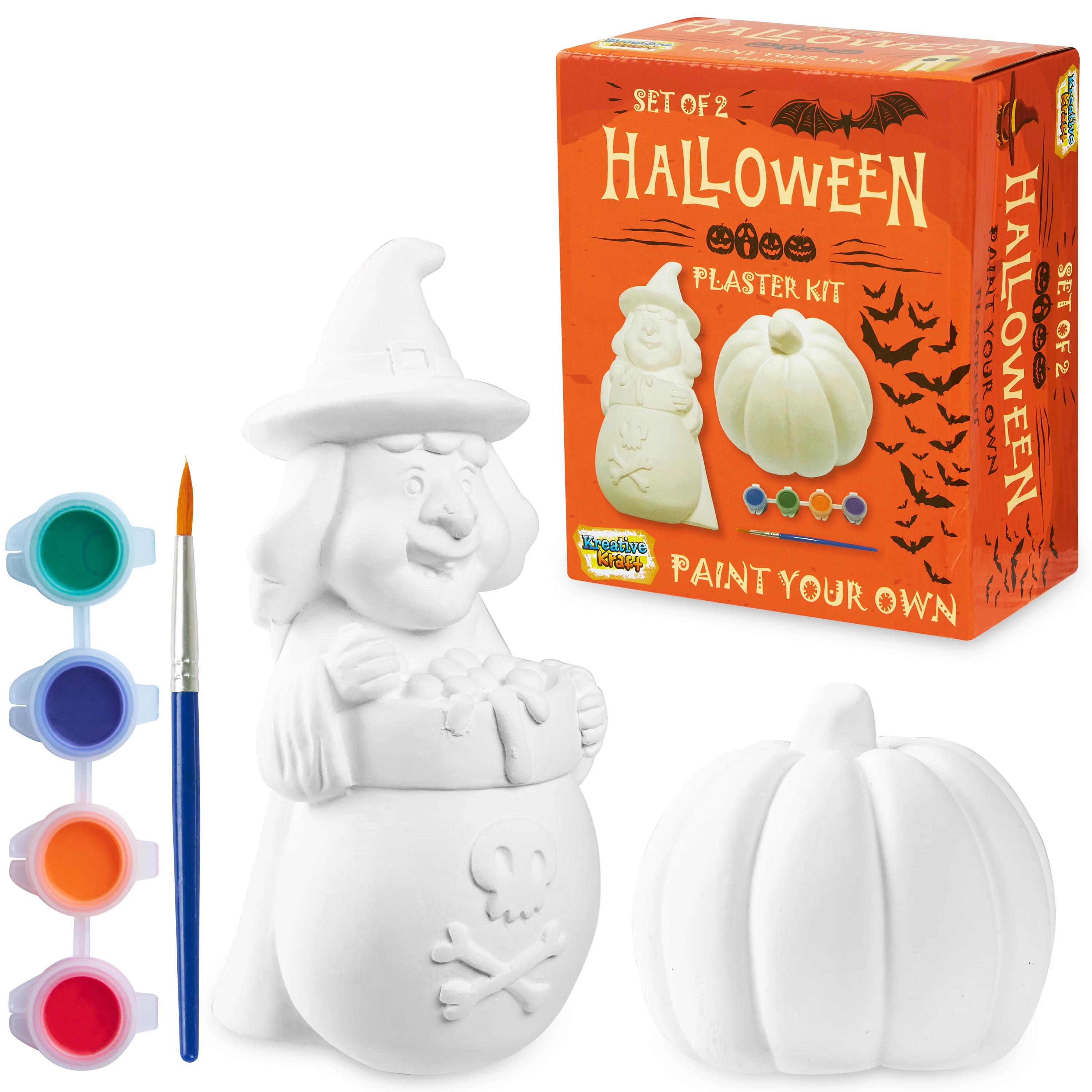 KreativeKraft Kids Painting Set Halloween Decorations - Fun Arts and Crafts for Family