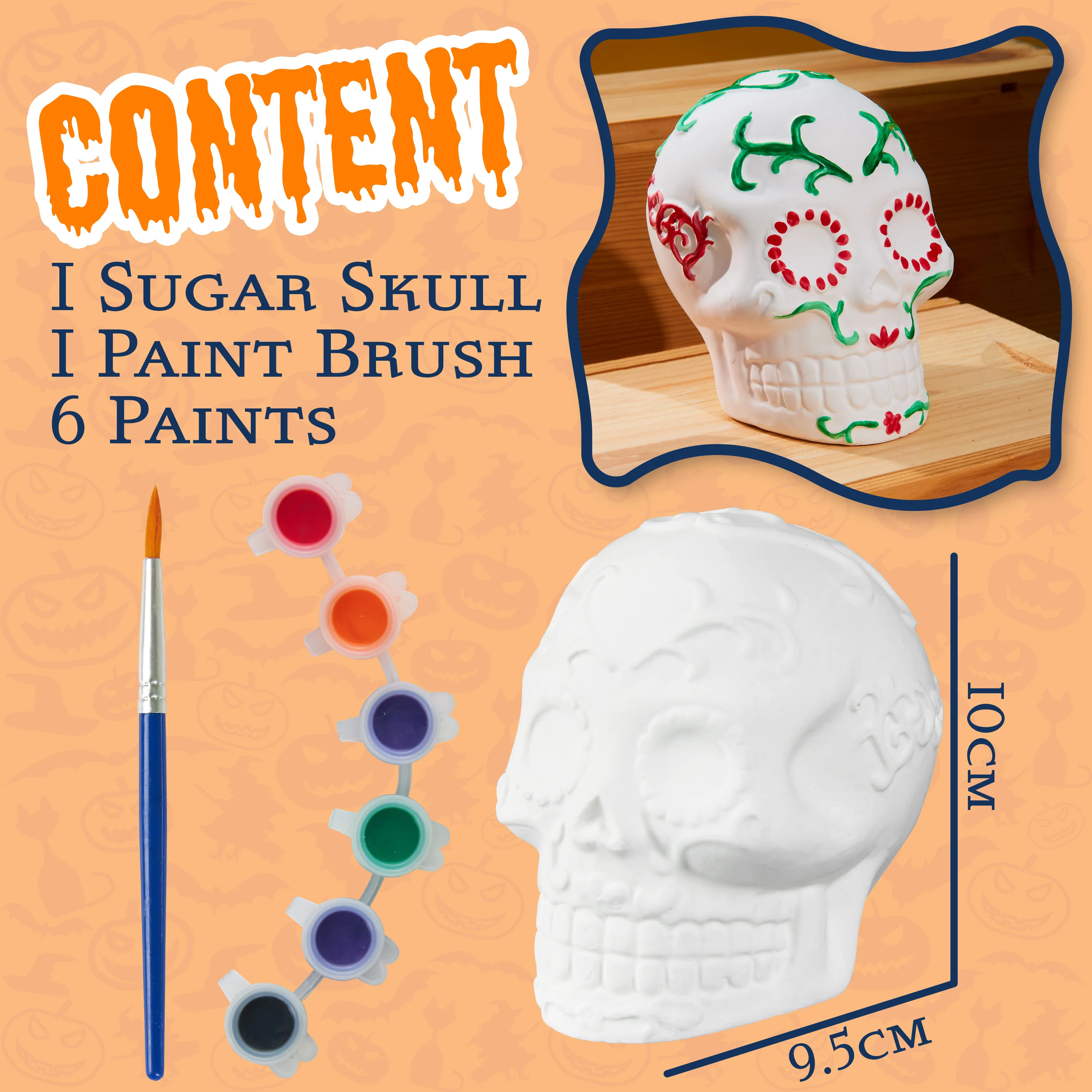 KreativeKraft Kids Painting Set Halloween Decorations - Paint Your Own Sets for Kids (Set of 1) - Image 6
