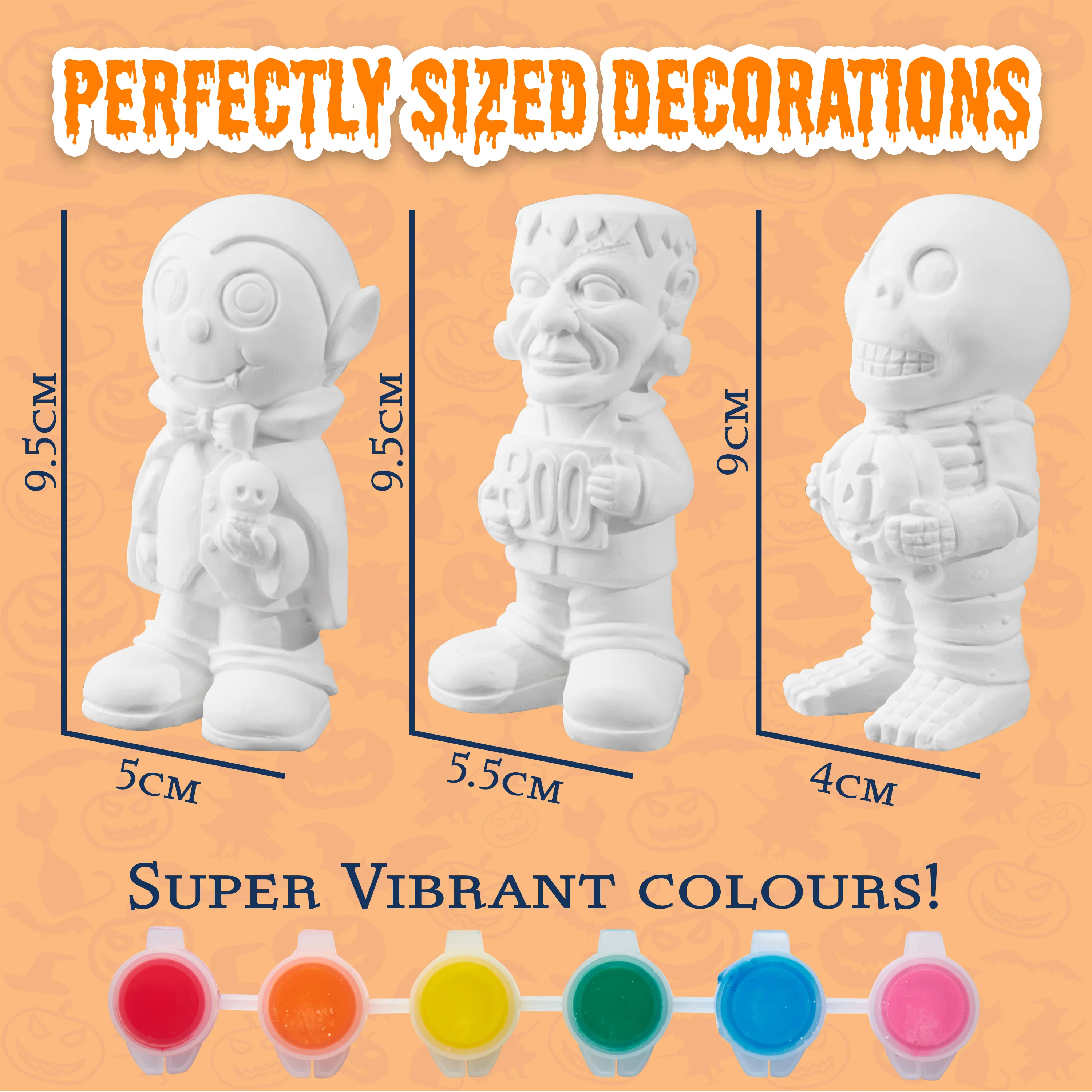 KreativeKraft Kids Painting Set Halloween Decorations - Paint Your Own Sets for Kids (Set of 3) - Image 5