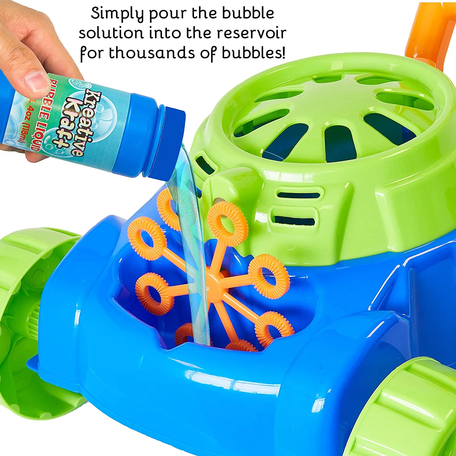 KreativeKraft Lawn Bubble Mower - Push Along Toy Lawnmower For Kids - Image 5