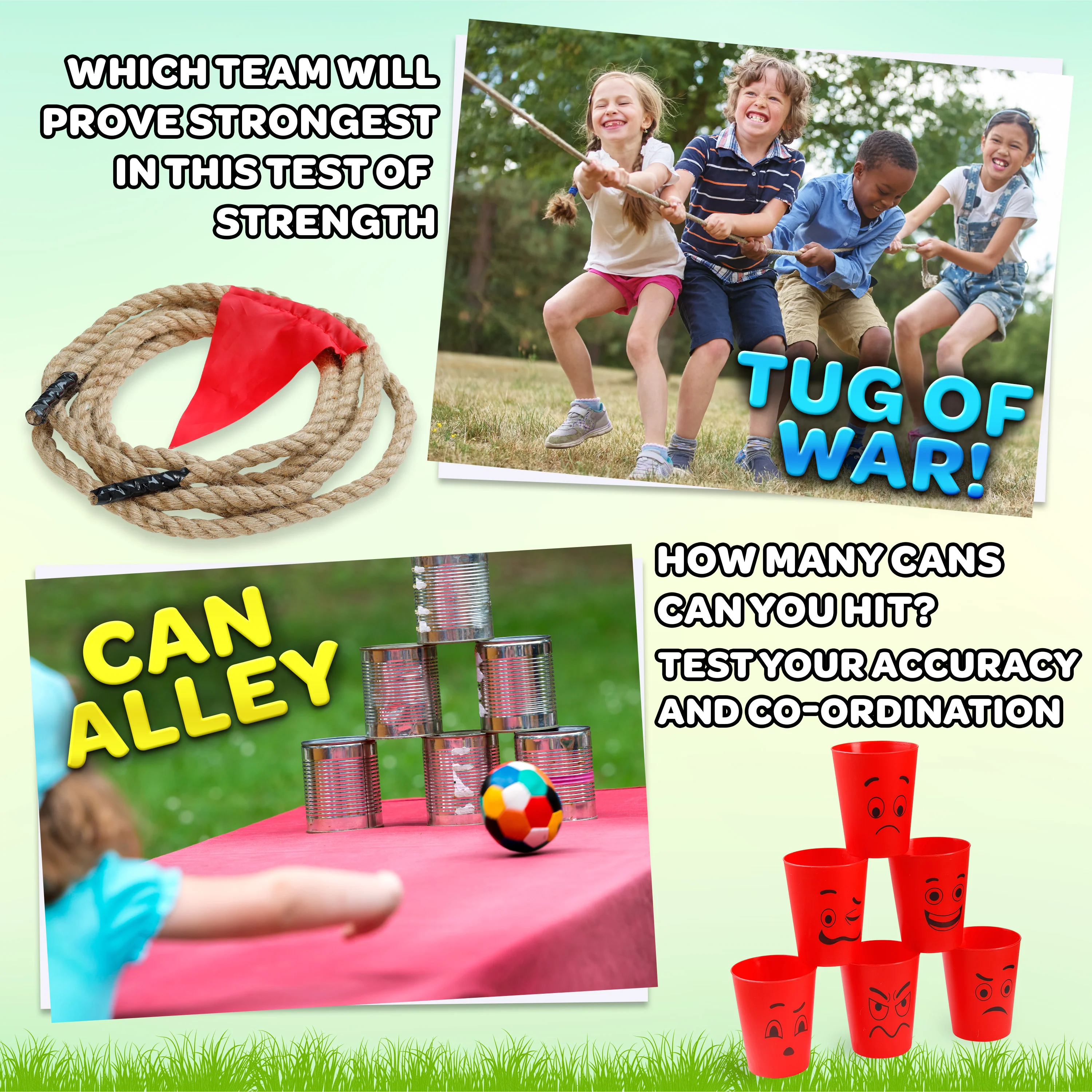 KreativeKraft Outdoor Games for Kids and Adults, 6 in 1 Garden Games - Image 3