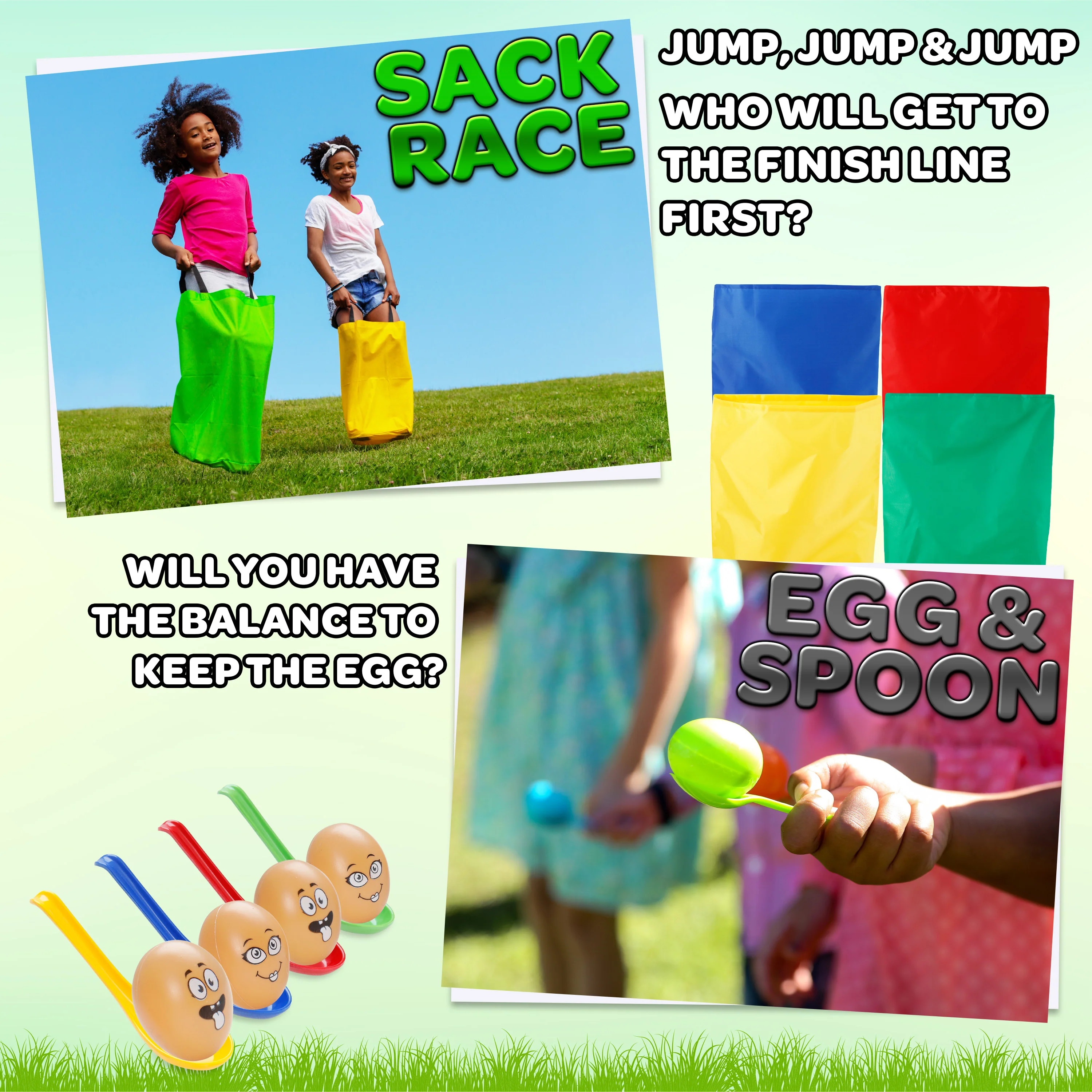 KreativeKraft Outdoor Games for Kids and Adults, 6 in 1 Garden Games - Image 4
