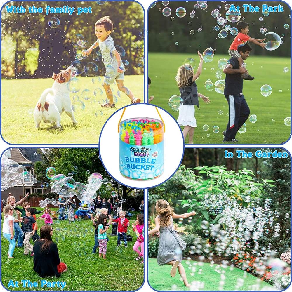 KreativeKraft Pack of 40 Bubble Wands Fun Garden Toys For Kids, Gifts For Girls Boys - Image 7