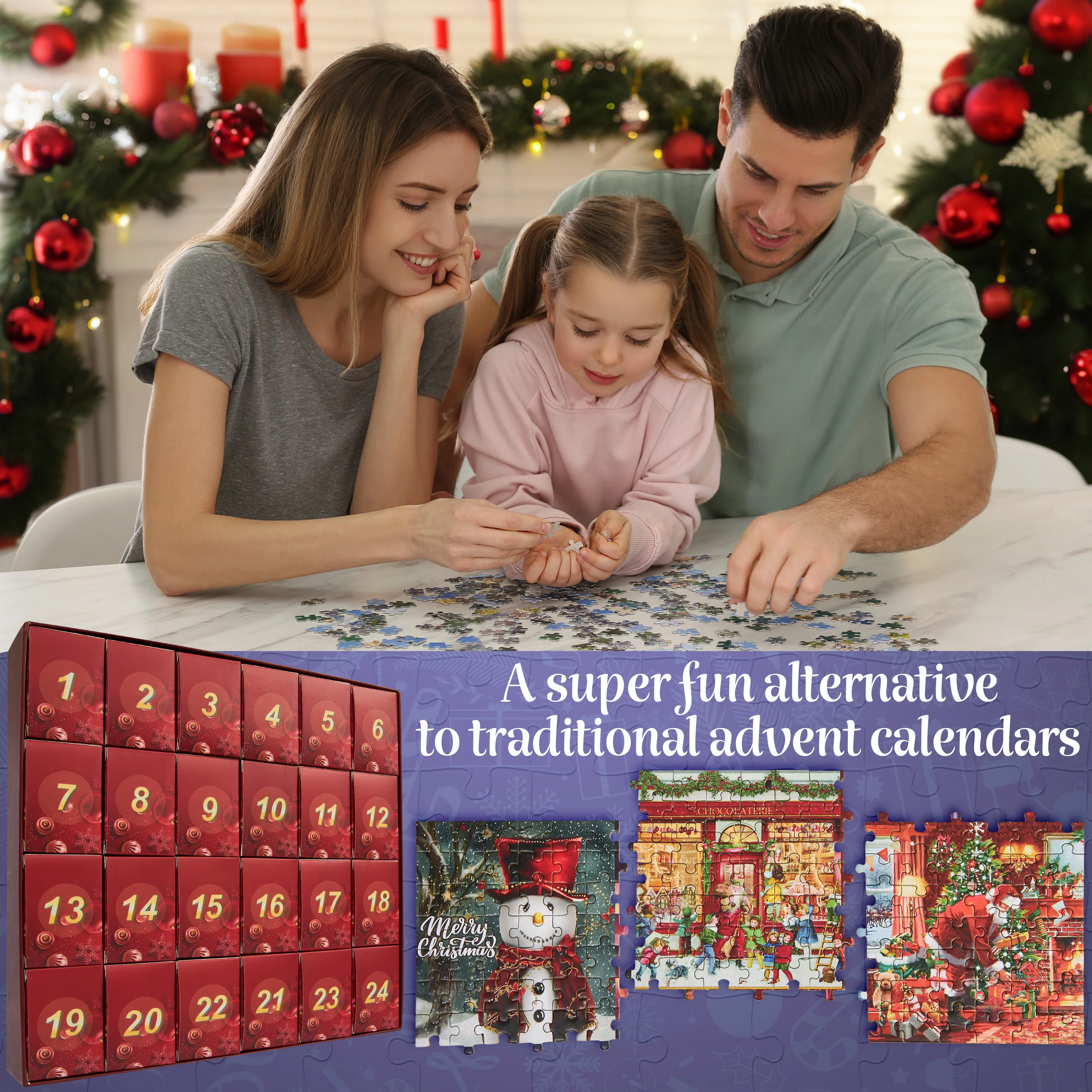 KreativeKraft Puzzle Advent Calendar 2025 Fun Christmas Countdown Calendar - Image 4