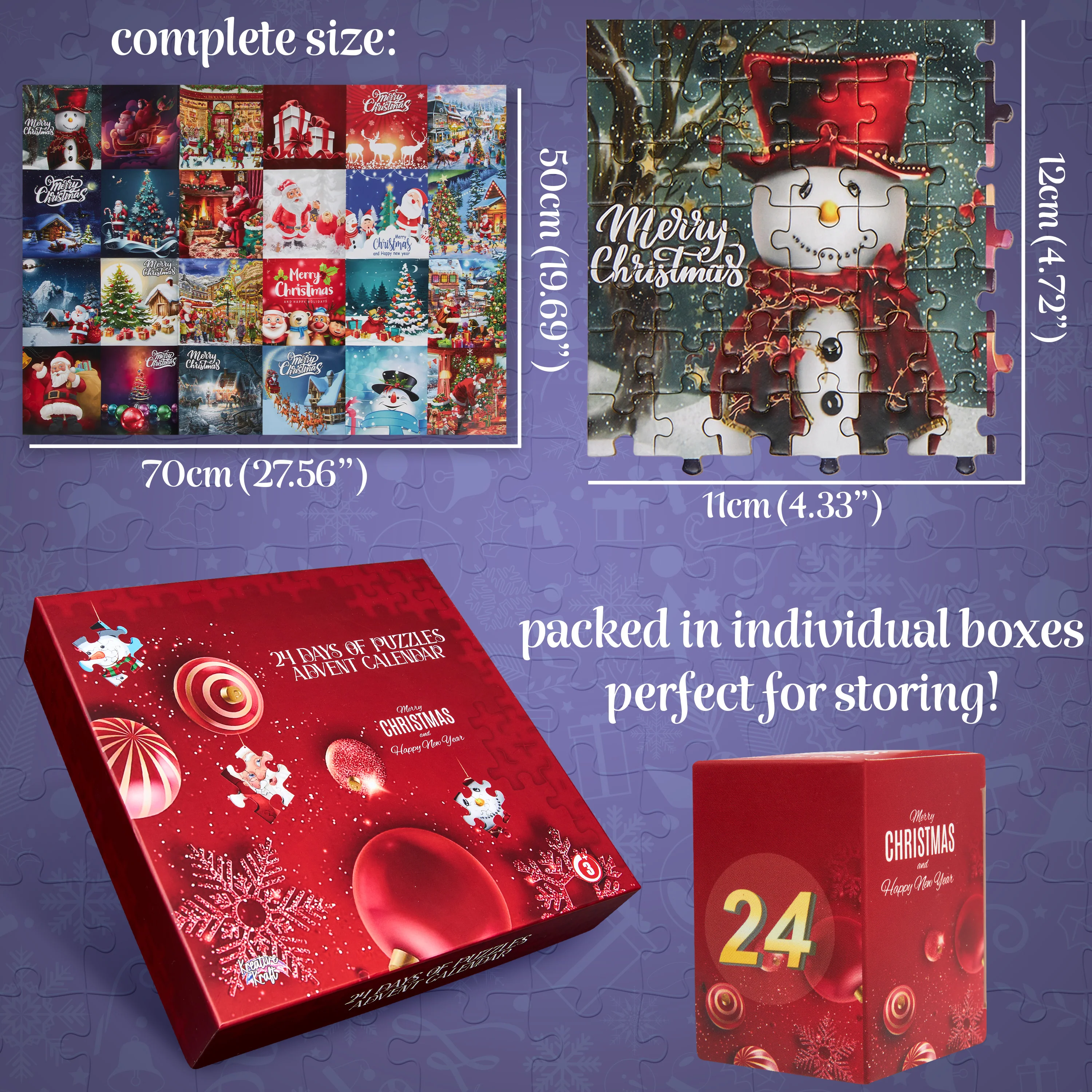 KreativeKraft Puzzle Advent Calendar 2025 Fun Christmas Countdown Calendar - Image 6