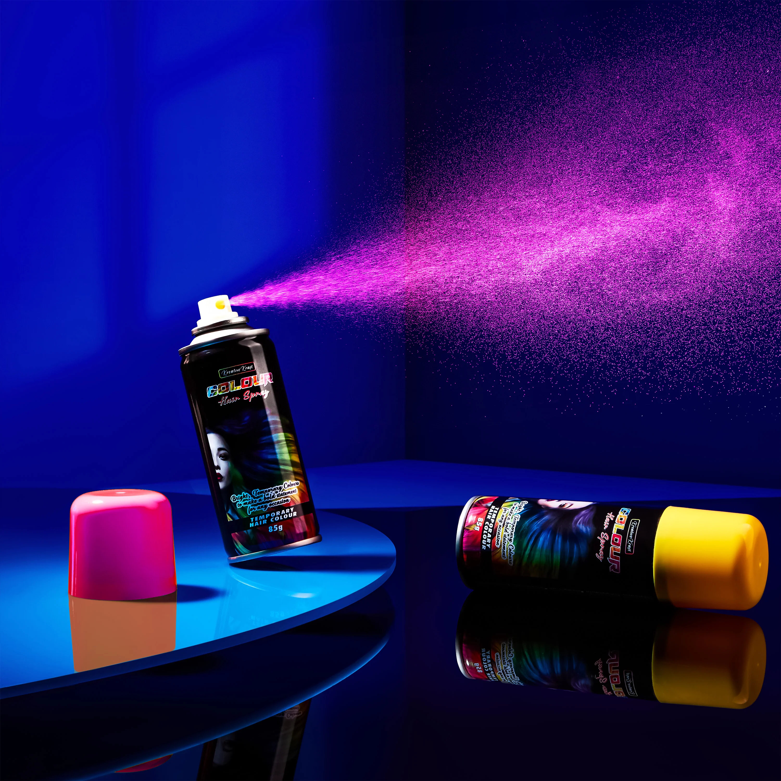 KreativeKraft Temporary Colour Hair Spray, Wash Out Hair Colour for Adults and Teens - Image 36