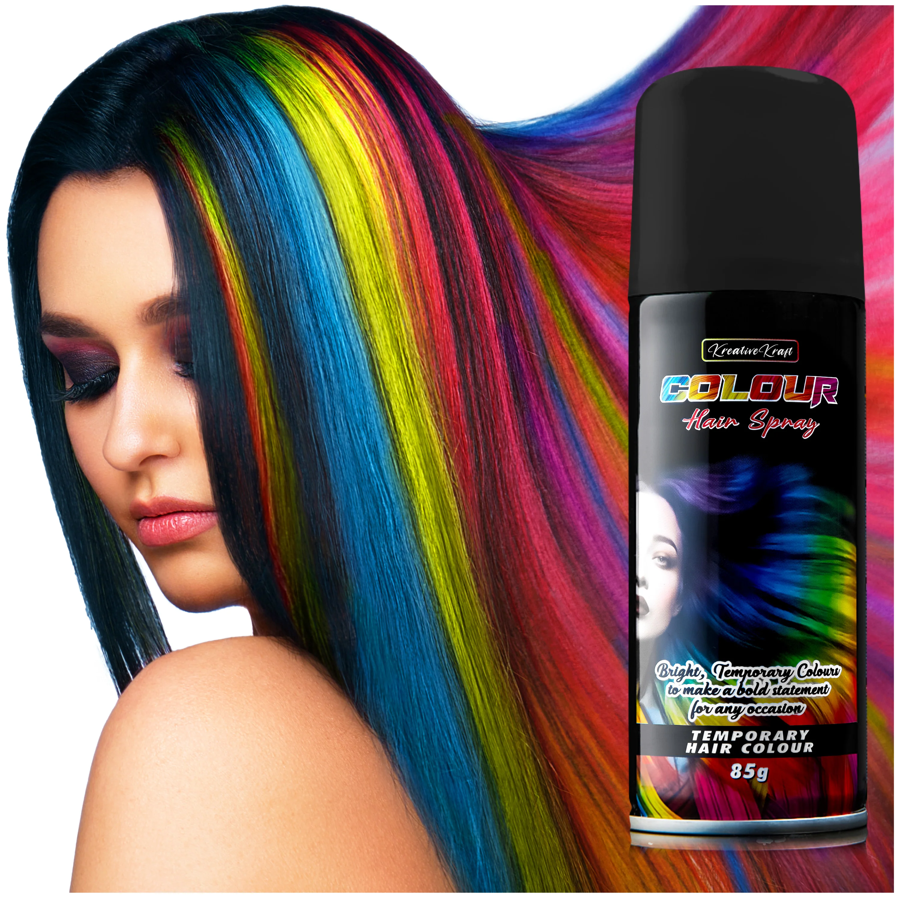KreativeKraft Temporary Colour Hair Spray, Wash Out Hair Colour for Adults and Teens - Image 49