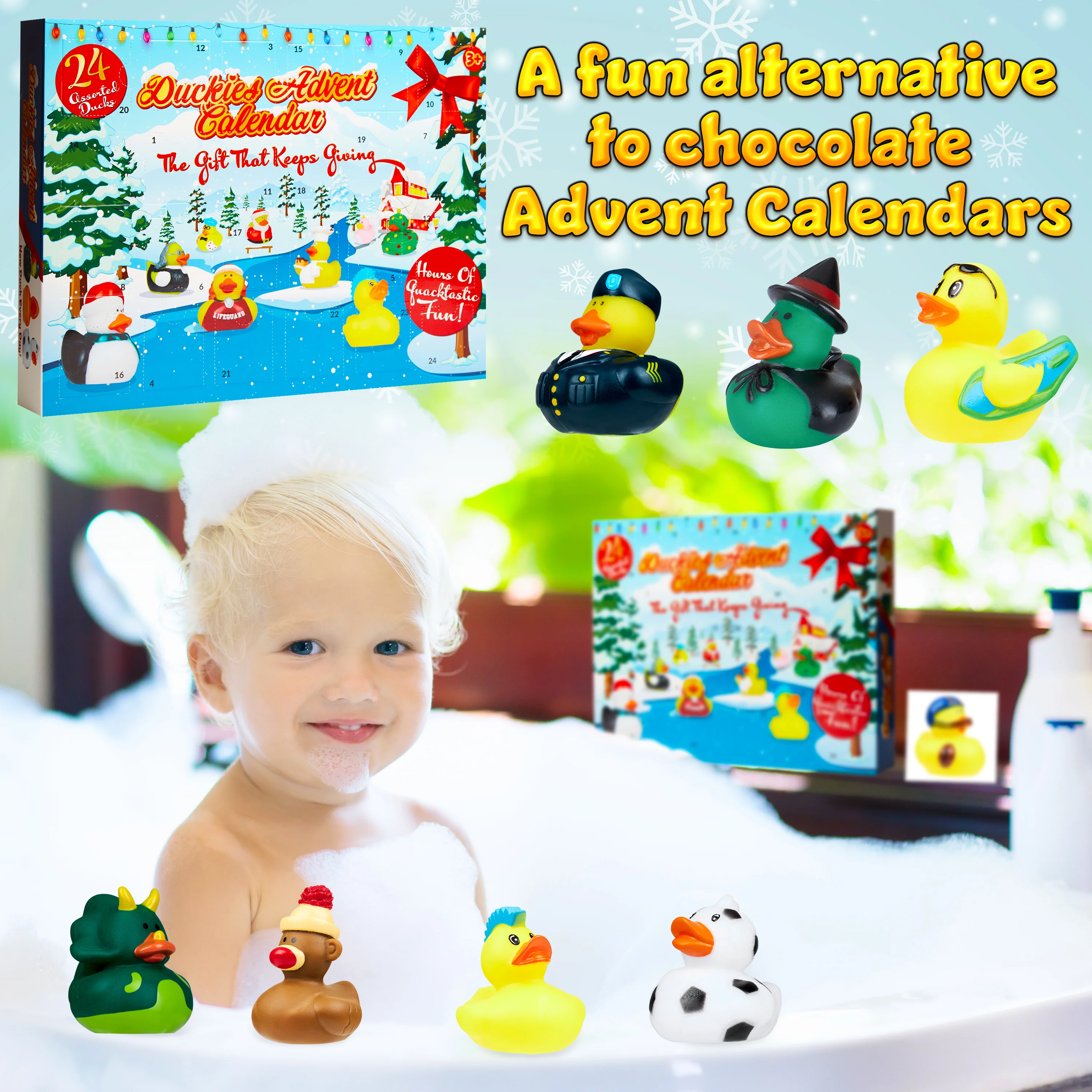 KreativeKraft Toy Advent Calendar 2025 for Kids, Bath Toys Countdown Calendar (Multi) - Image 6