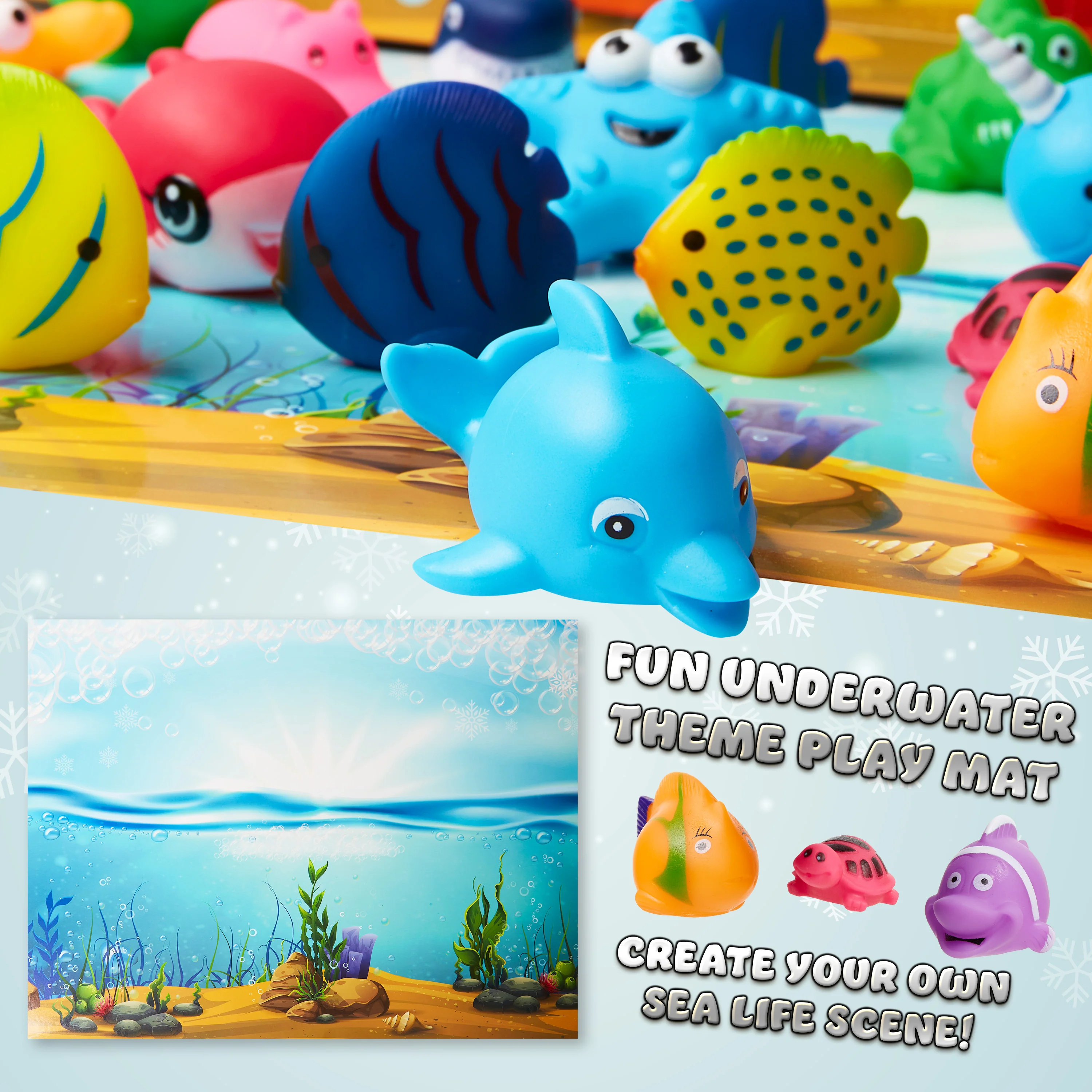 KreativeKraft Toy Advent Calendar for Kids, Rubber Bath Toys Christmas Countdown Calendar (Bath) - Image 4