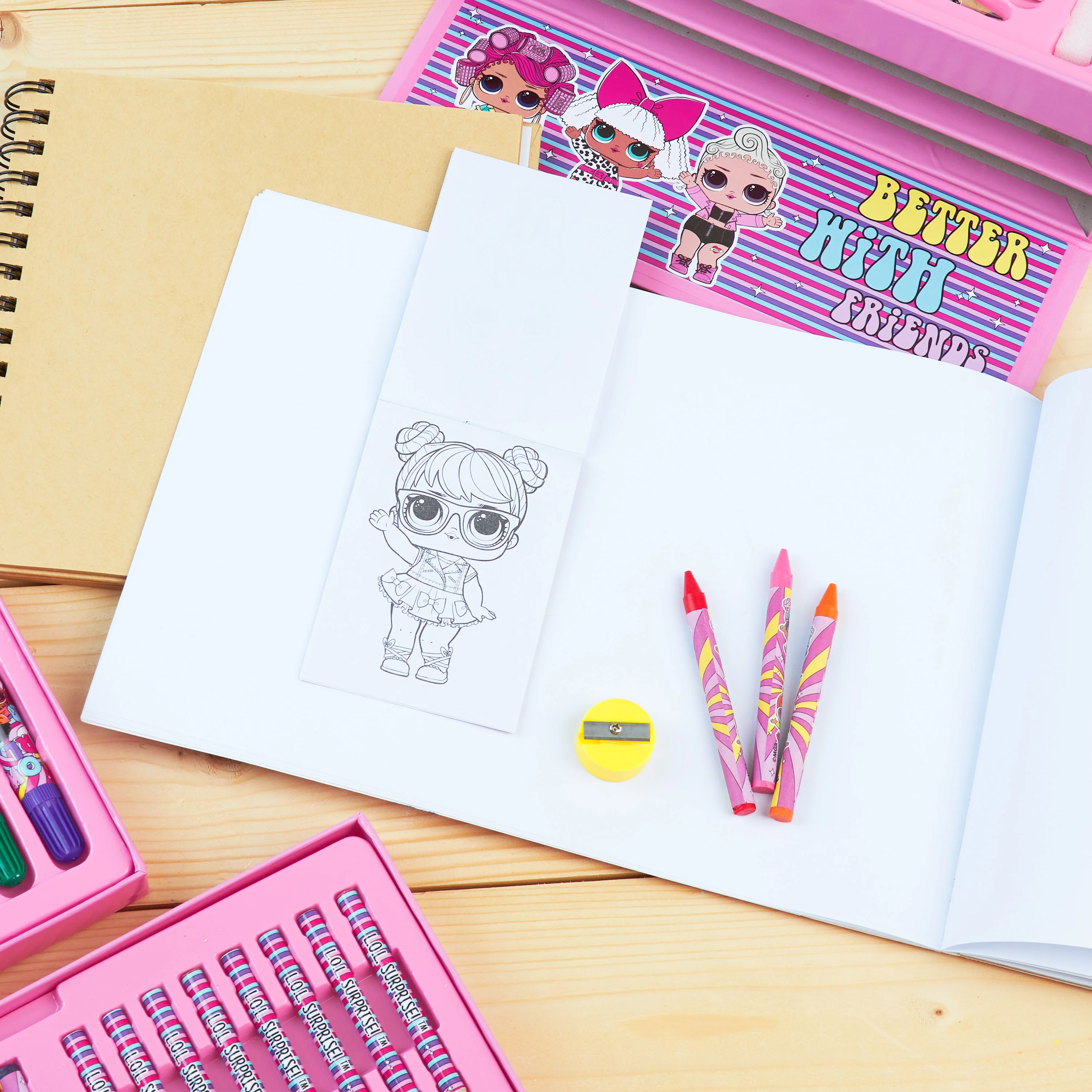 L.O.L. Surprise! Crafts for Kids Art Set Lol Doll 40+ Pieces Set Colouring Pencils - Image 2