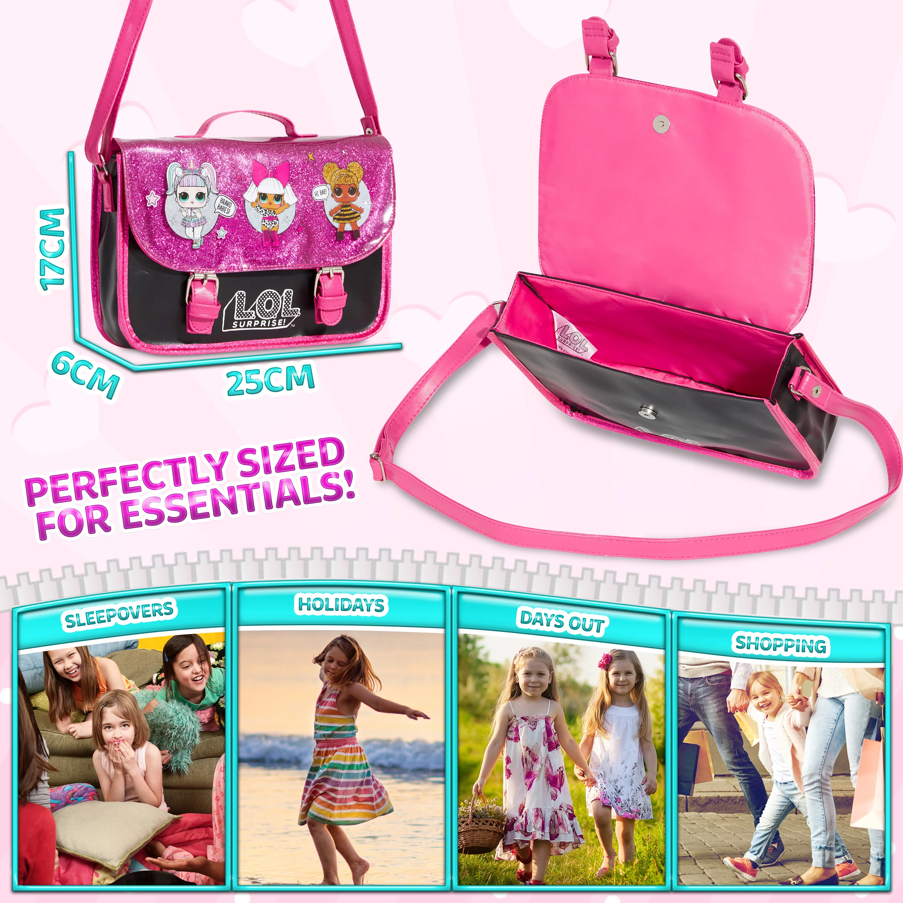 L.O.L. Surprise! Girls Handbag - Kids Crossbody Shoulder Bag with Adjustable Strap - Image 5