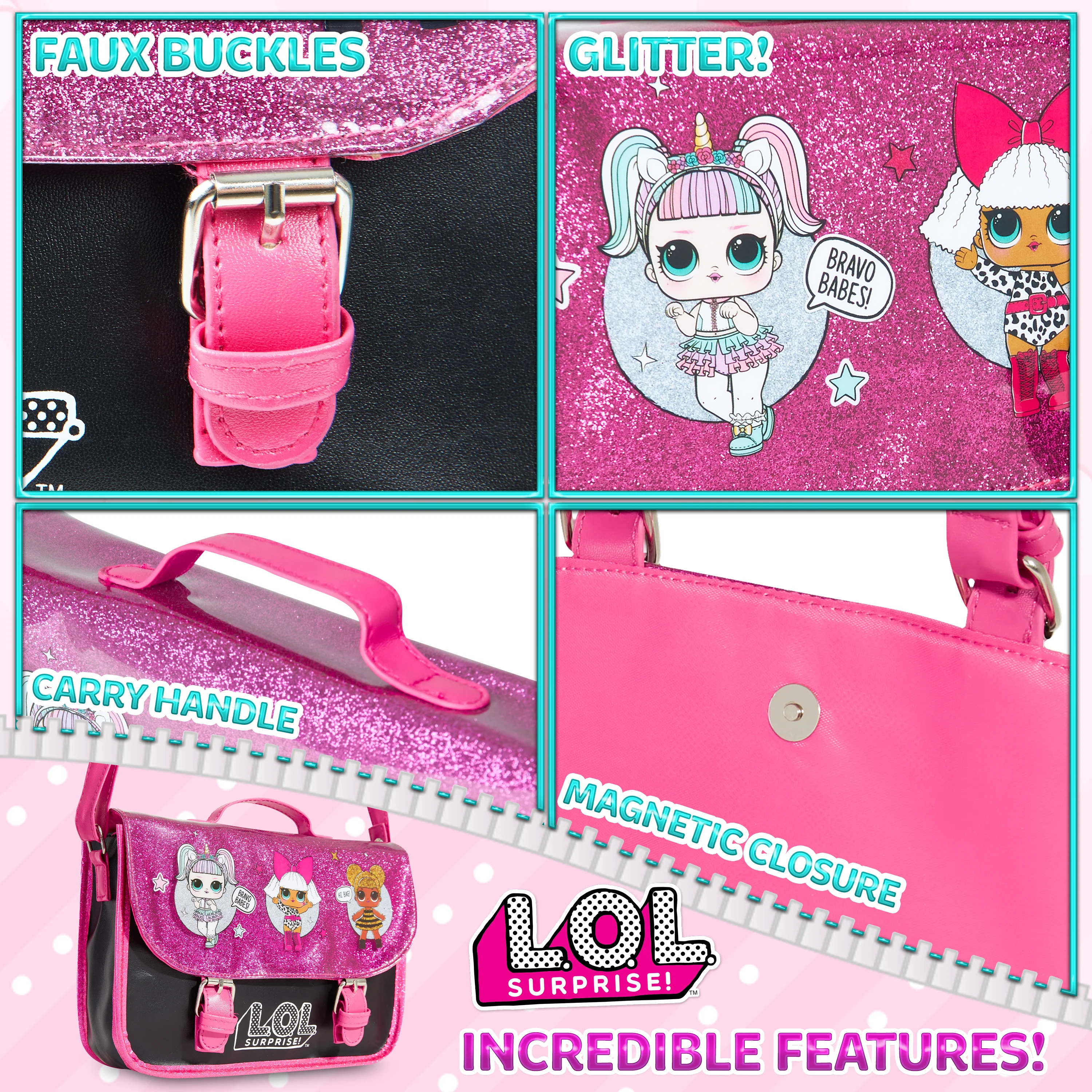 L.O.L. Surprise! Girls Handbag - Kids Crossbody Shoulder Bag with Adjustable Strap - Image 6