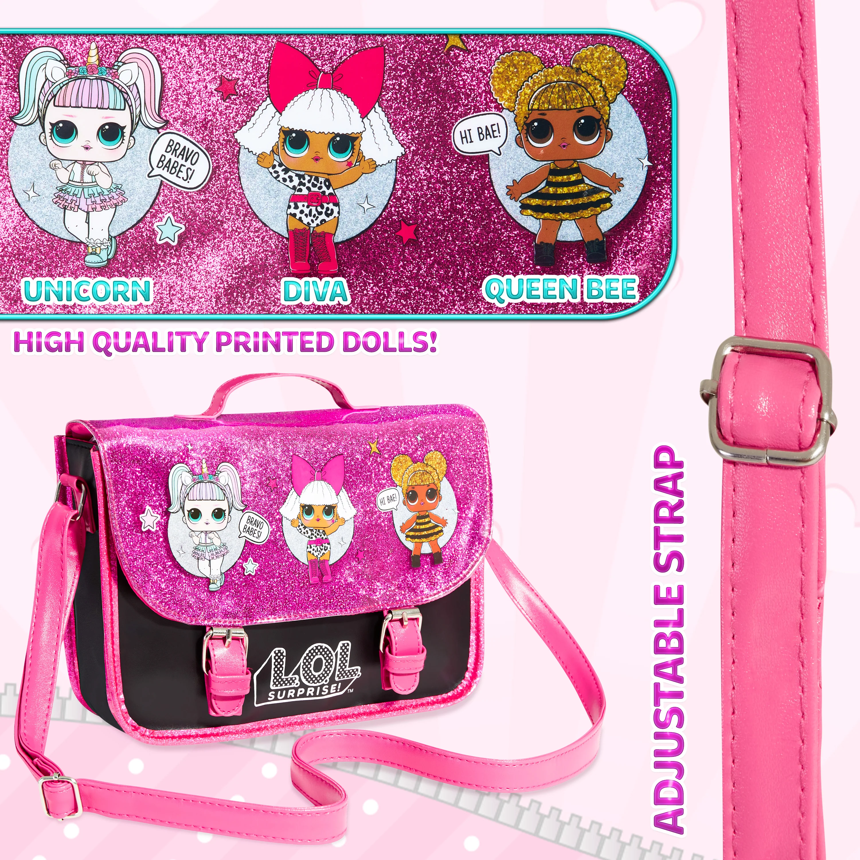 L.O.L. Surprise! Girls Handbag - Kids Crossbody Shoulder Bag with Adjustable Strap - Image 7