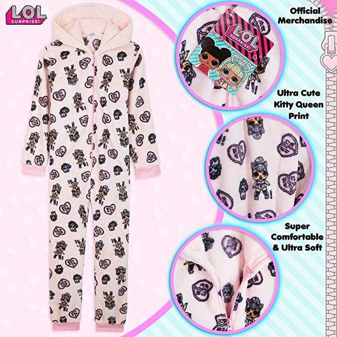L.O.L. Surprise! Onesies PJ Jumpsuit with Kitty Queen LOL Dolls for Children Girls - Image 6