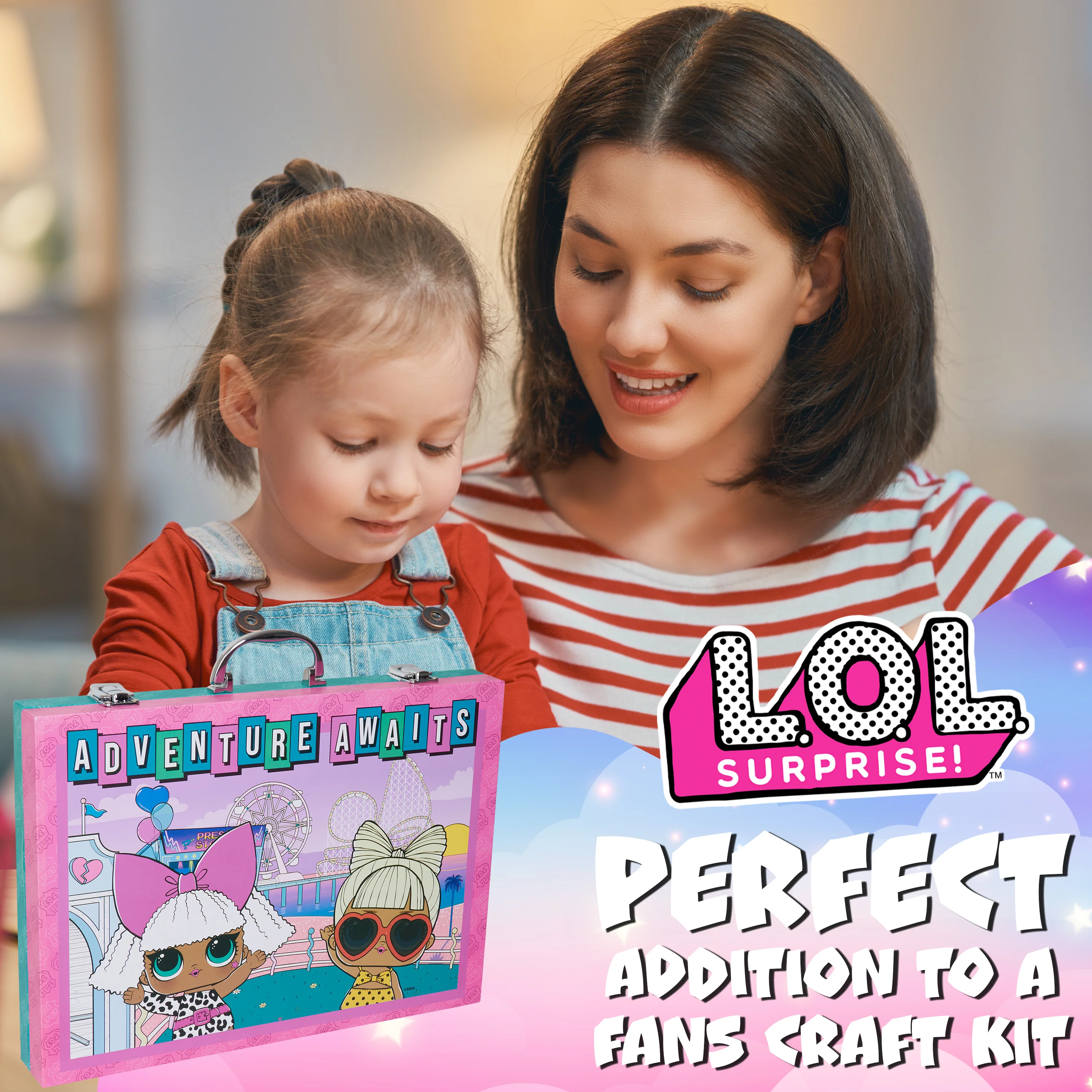 L.O.L. Surprise! Painting Art Set - Kids Colouring Sets -Pink 130 Pcs - Image 5