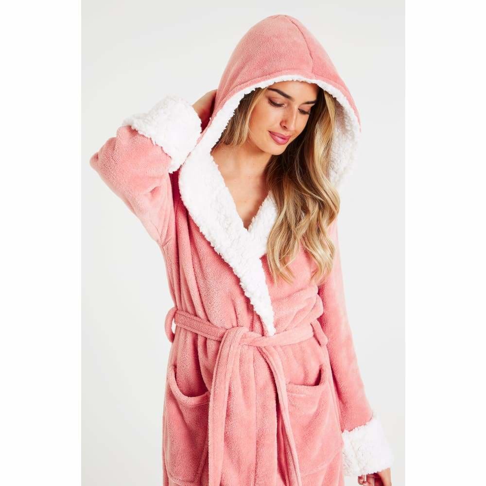 CityComfort Fluffy Dressing Gown Super Soft Fleece with Hood for Women - Image 18