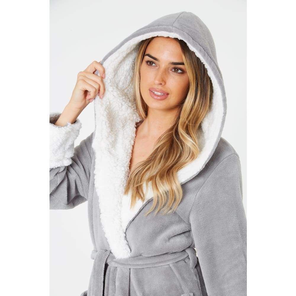 CityComfort Fluffy Dressing Gown Super Soft Fleece with Hood for Women - Image 27