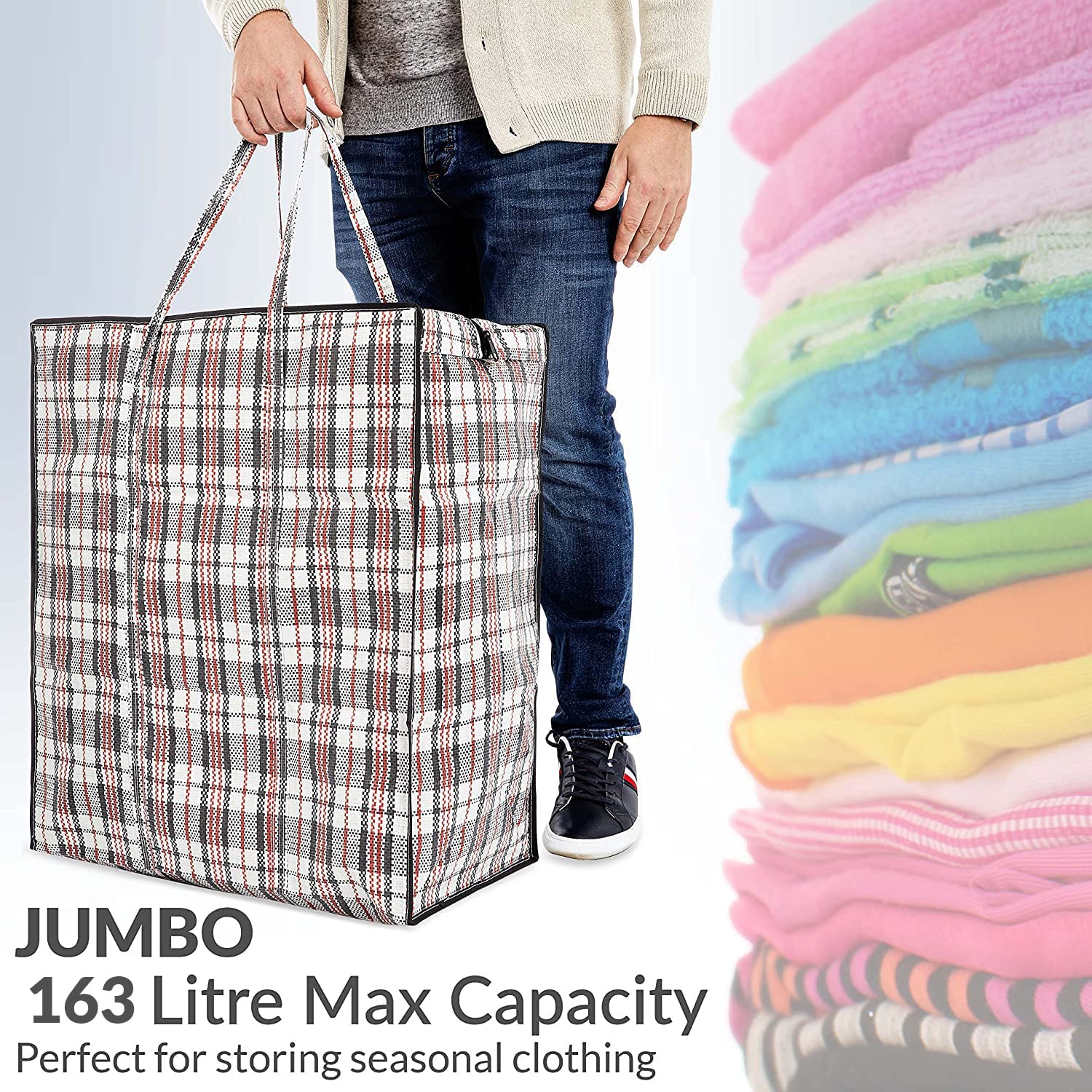 DECO EXPRESS Strong Large Laundry Bags Pack of 4, Storage Bags - Image 6