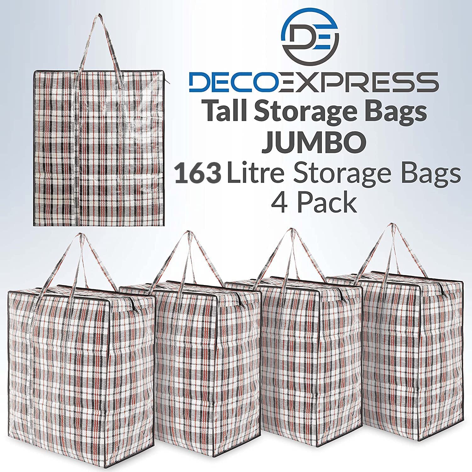 DECO EXPRESS Strong Large Laundry Bags Pack of 4, Storage Bags - Image 7