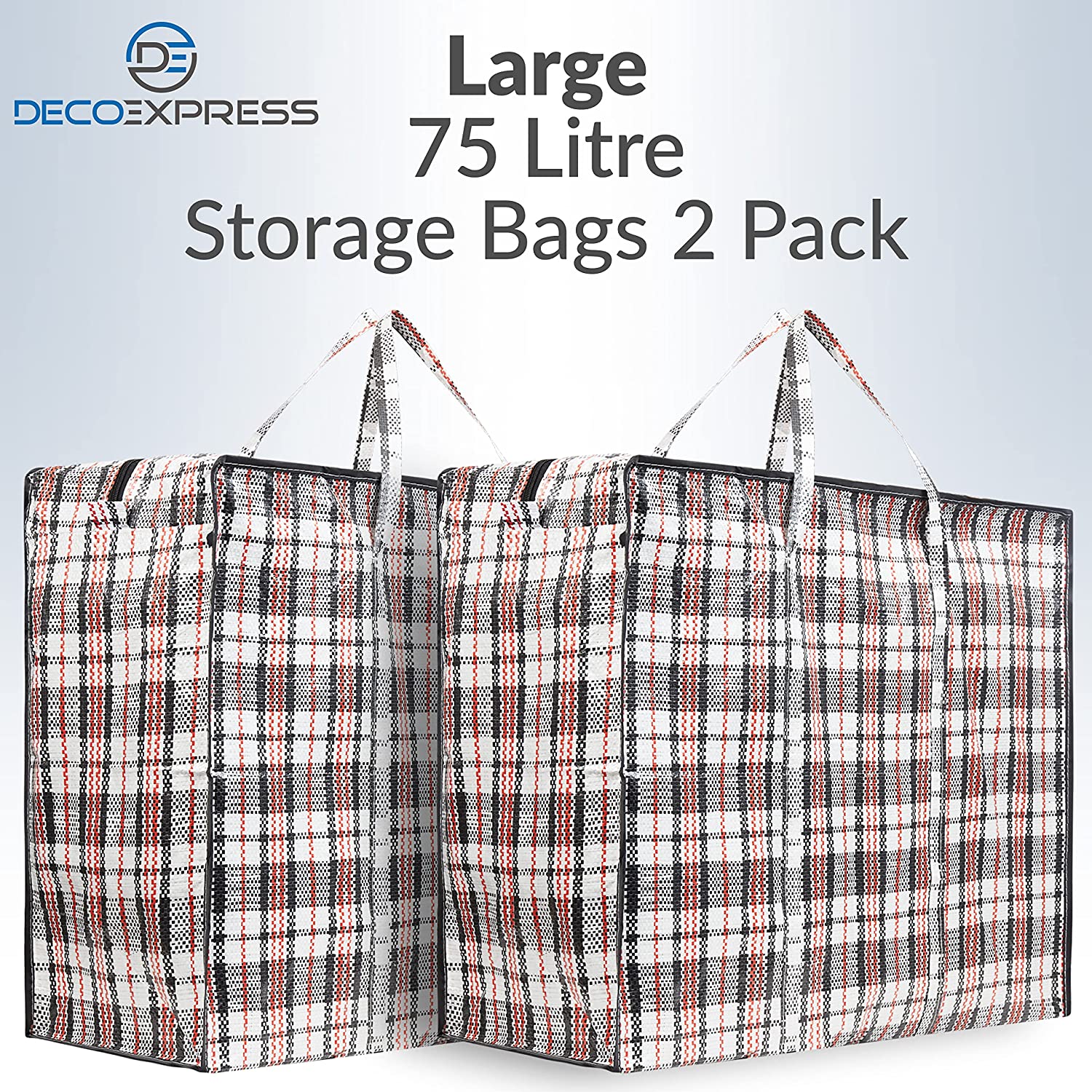 DECO EXPRESS Large Laundry Bags with Zip - 2 Pack Large Storage Bags - Image 7