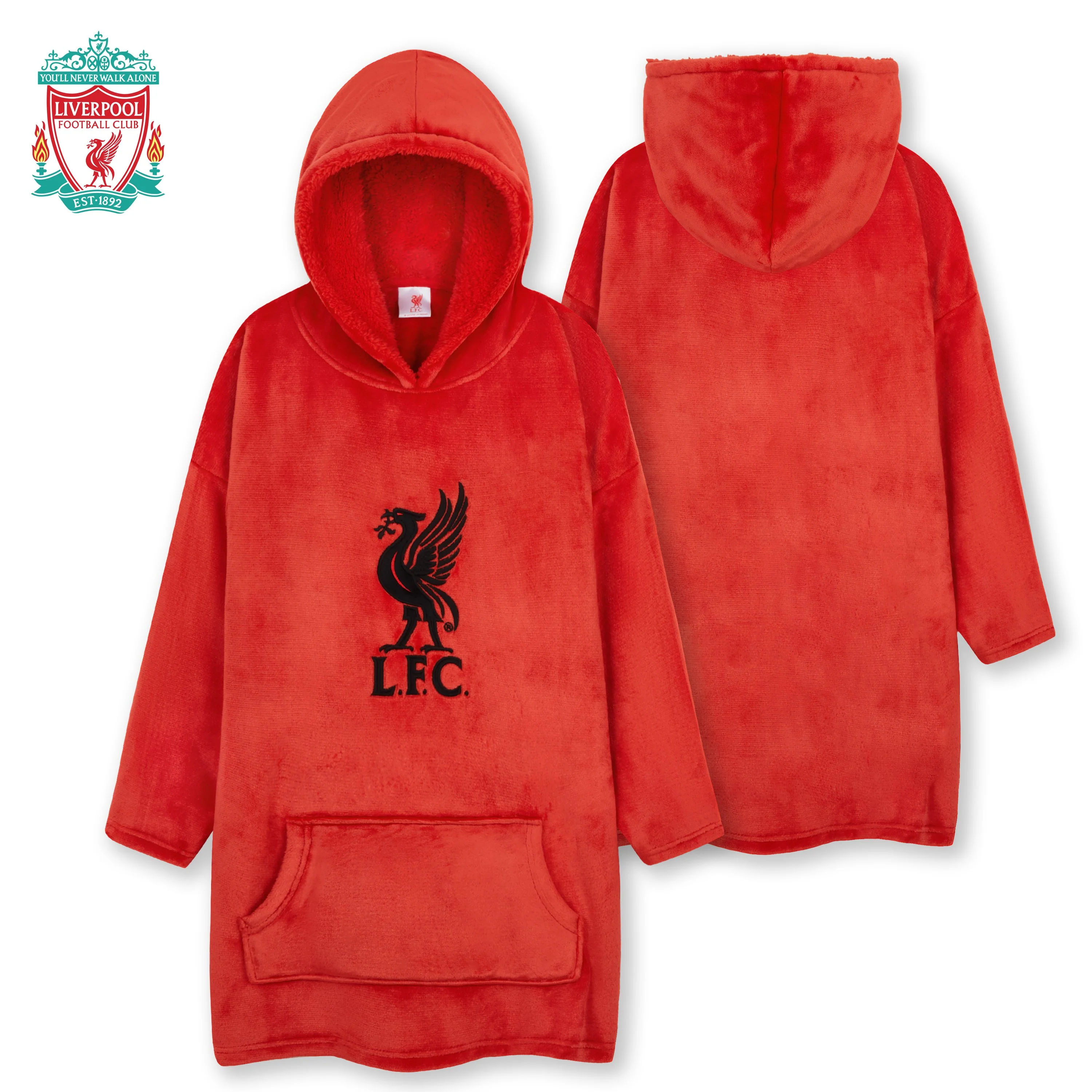Liverpool F.C. Boys Hoodies, RED Oversized Hoodie Blanket, Kids Football Gifts - Image 6