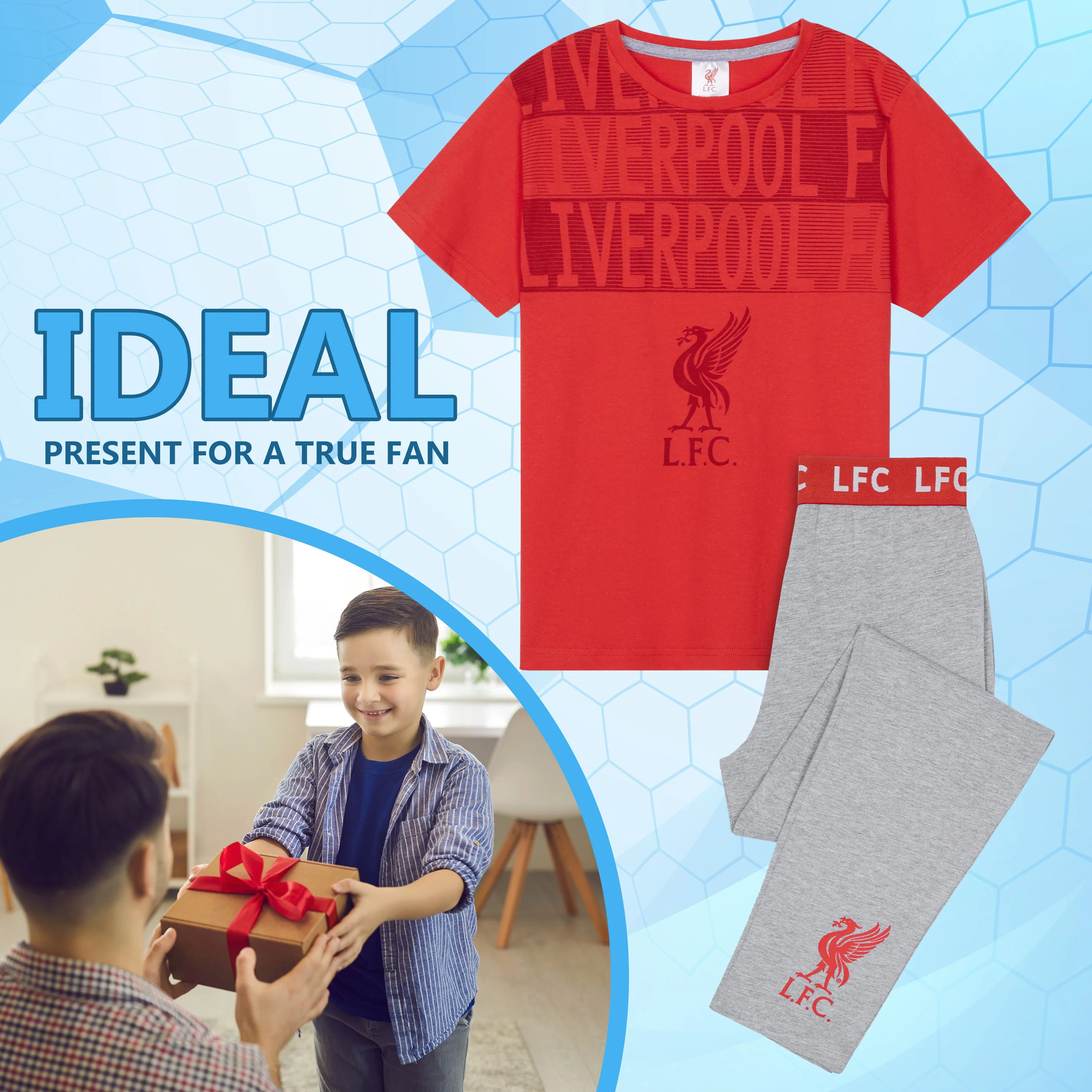 Liverpool F.C. Boys Pyjamas Set Nightwear, PJs for Kids - Image 3
