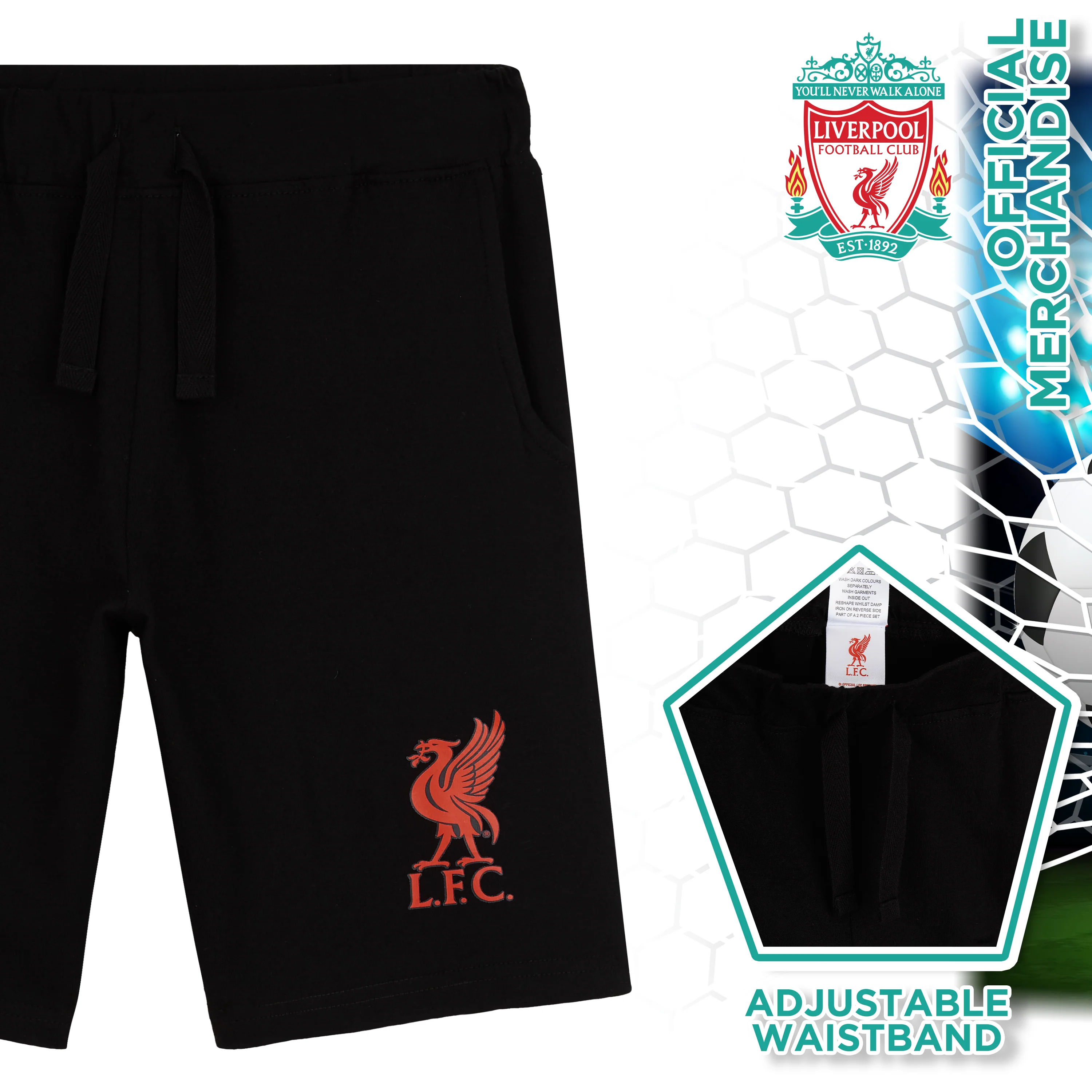 Liverpool F.C. Boys Shorts, Casual Cotton Jogger Shorts, Official Merchandise - Image 3