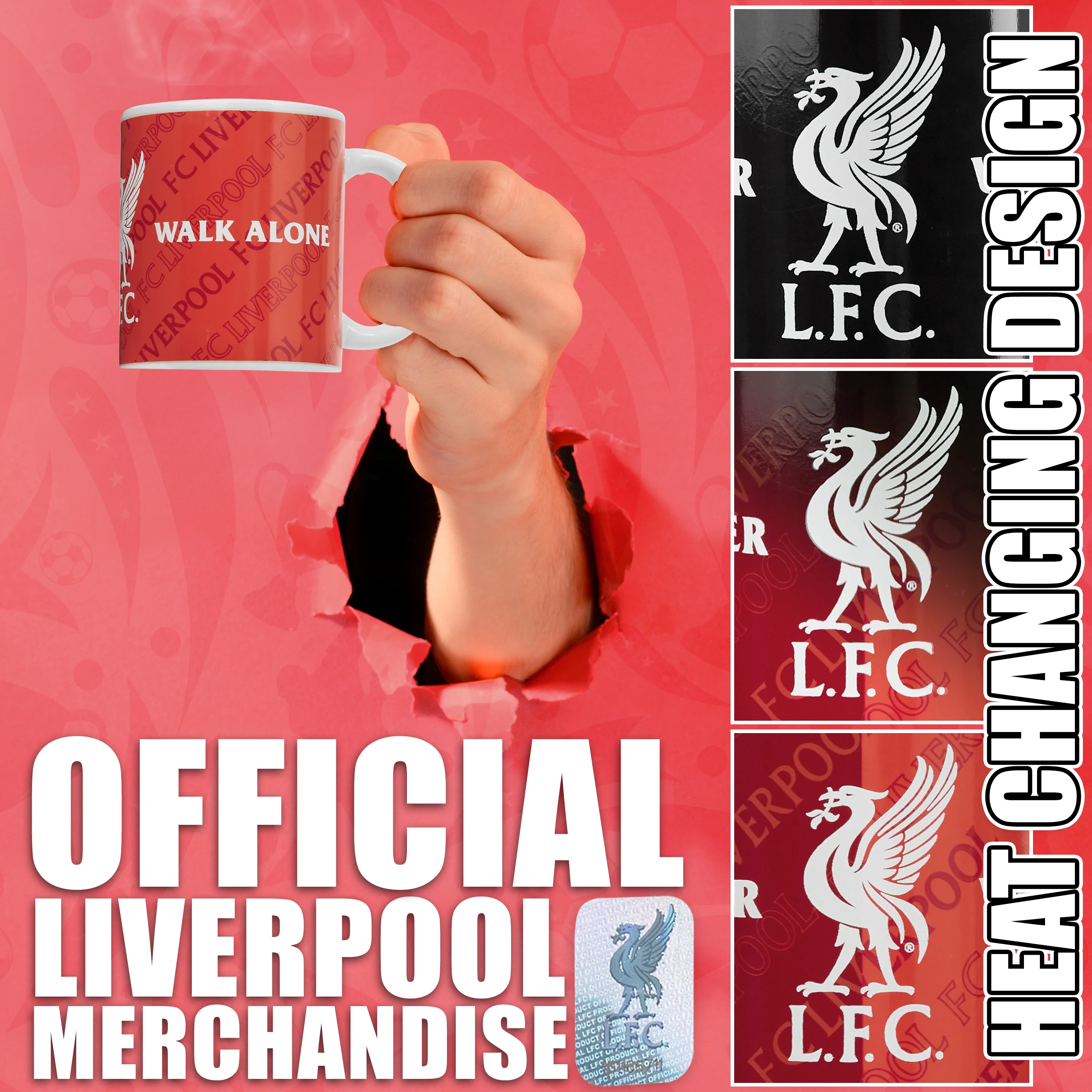 Liverpool F.C. Coffee Mug, 320ml Ceramic Heat Colour Changing Mug Supporters' Gear - Image 4