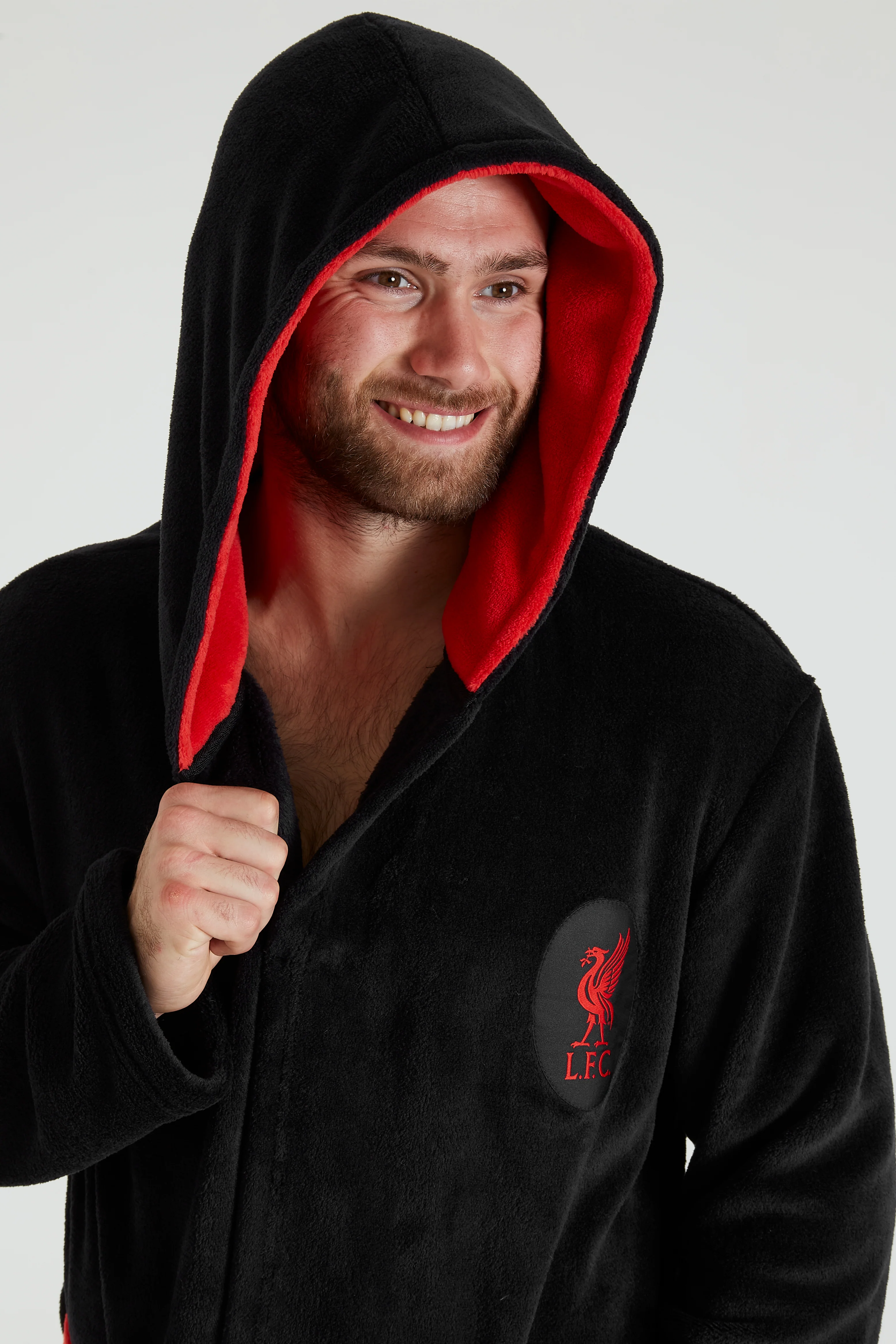 Liverpool F.C. Dressing Gown for Men, Mens Fleece Hooded Robe, Football Gifts - Image 7