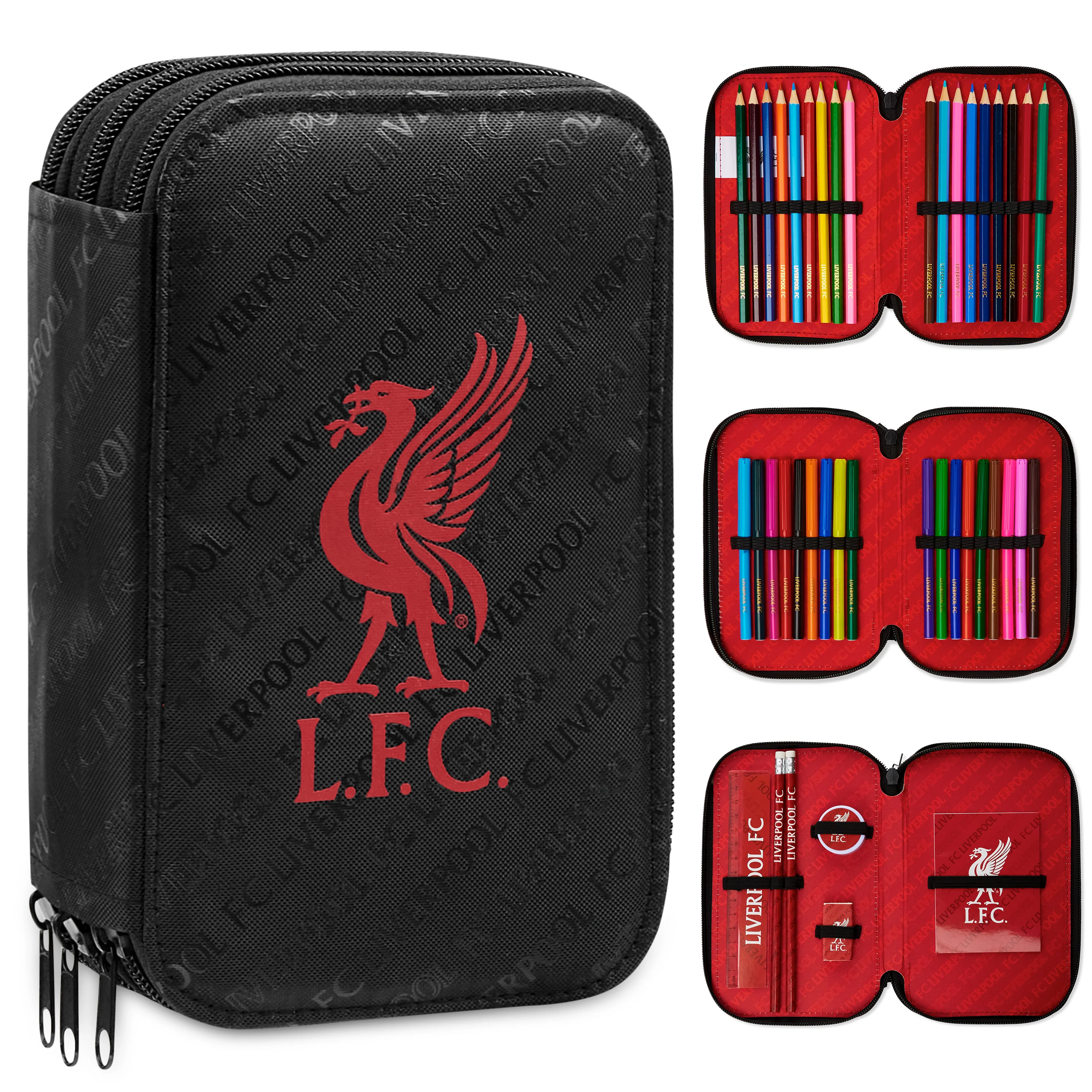Liverpool F.C. Filled Pencil Case, Colouring and Stationery Set - School Supplies