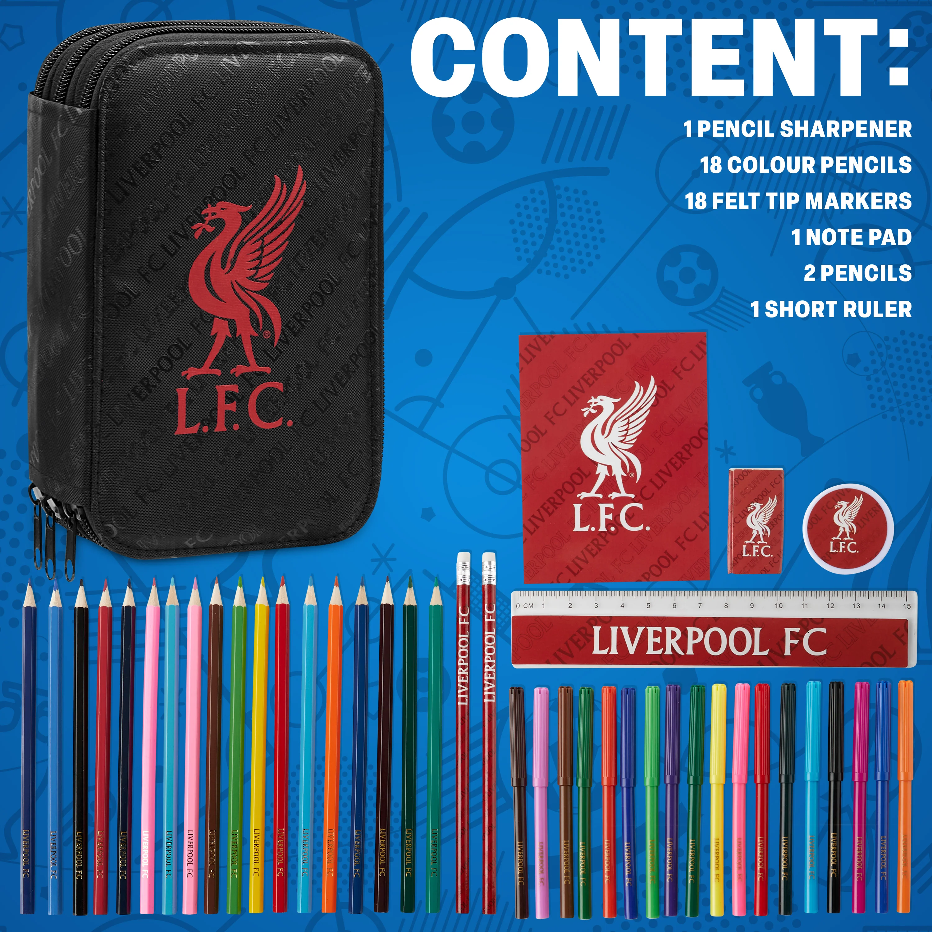 Liverpool F.C. Filled Pencil Case, Colouring and Stationery Set - School Supplies - Image 6