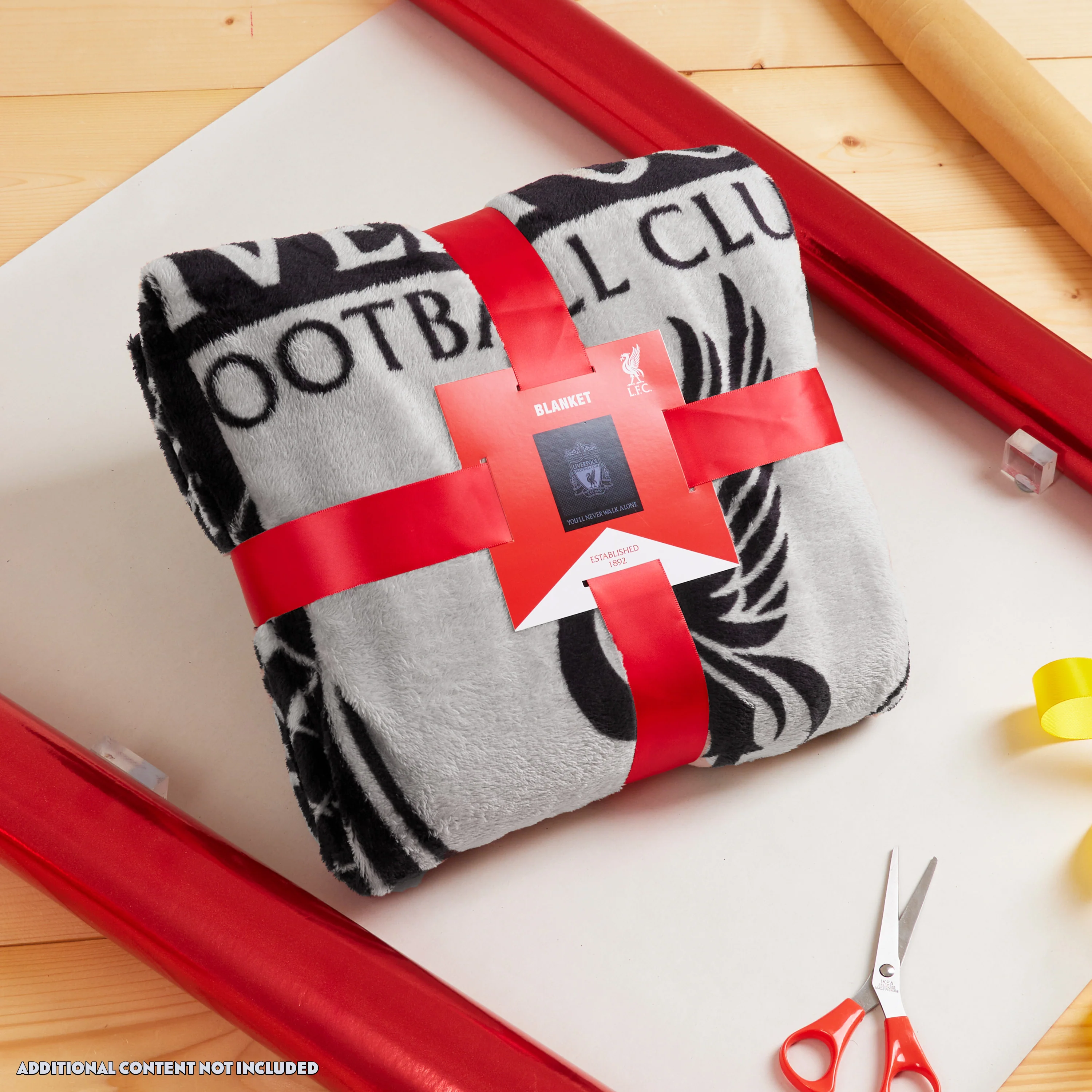 Liverpool F.C. Fleece Blanket Throw - Black - Image 2