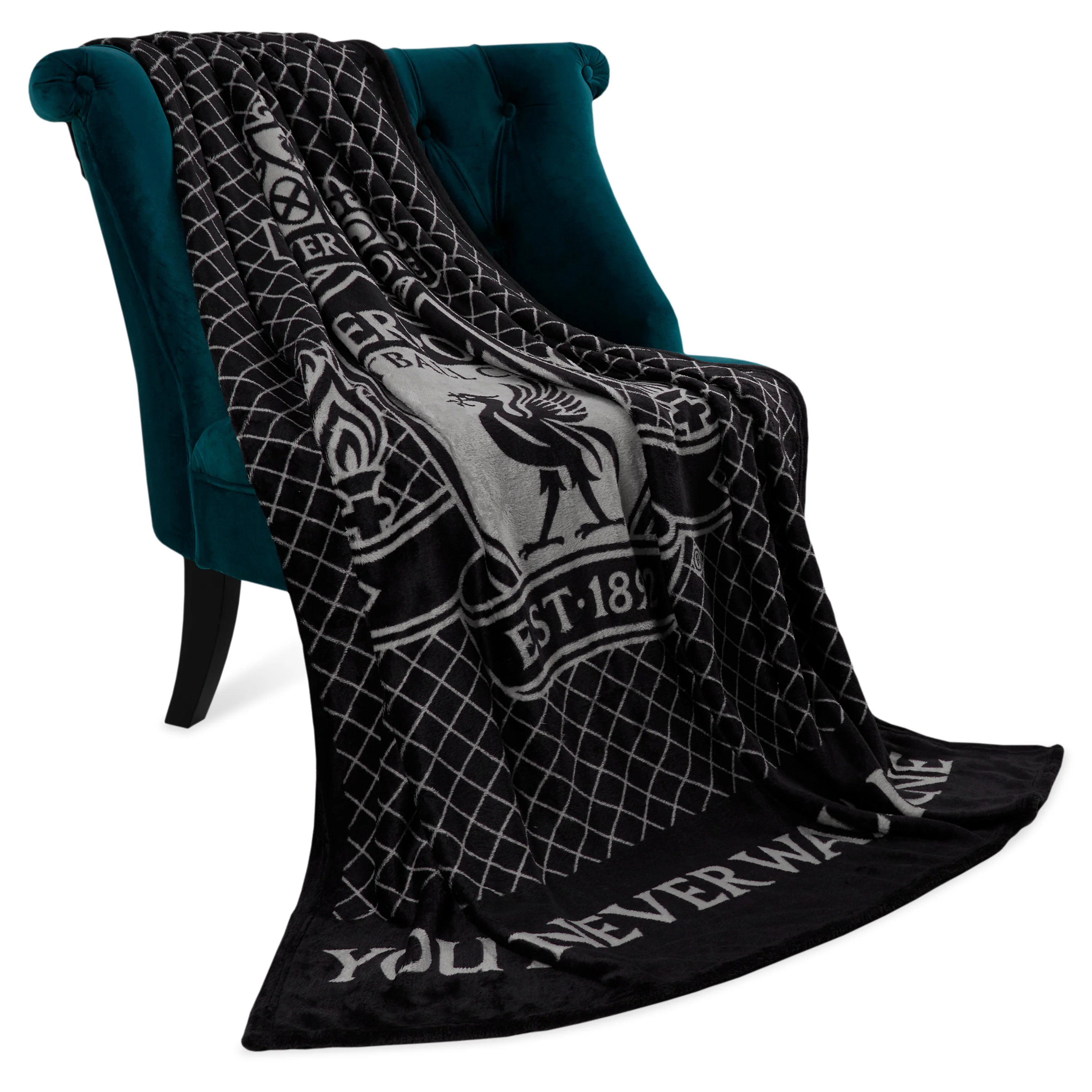 Liverpool F.C. Fleece Blanket Throw - Black - Image 3