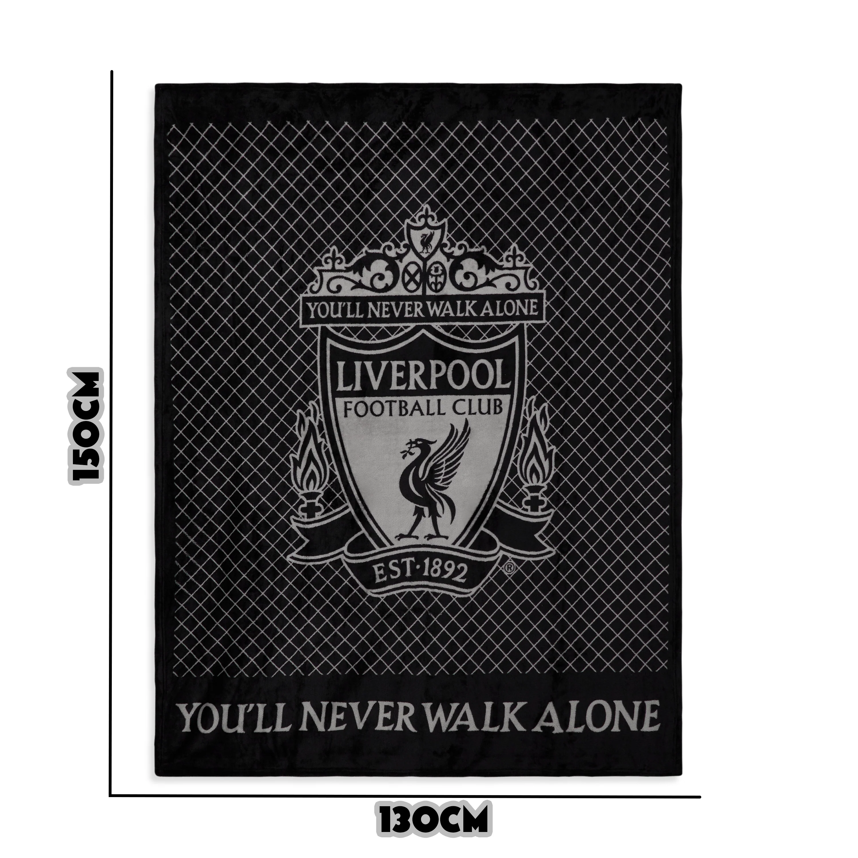 Liverpool F.C. Fleece Blanket Throw - Black - Image 5