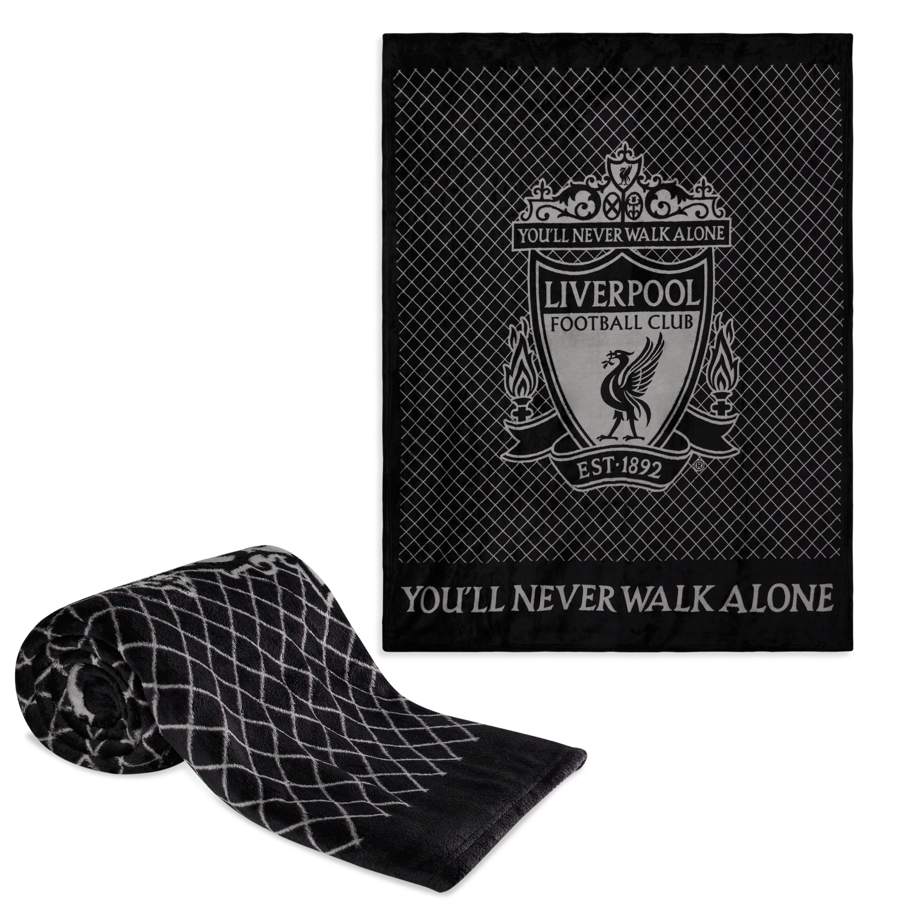 Liverpool F.C. Fleece Blanket Throw - Black - Image 6