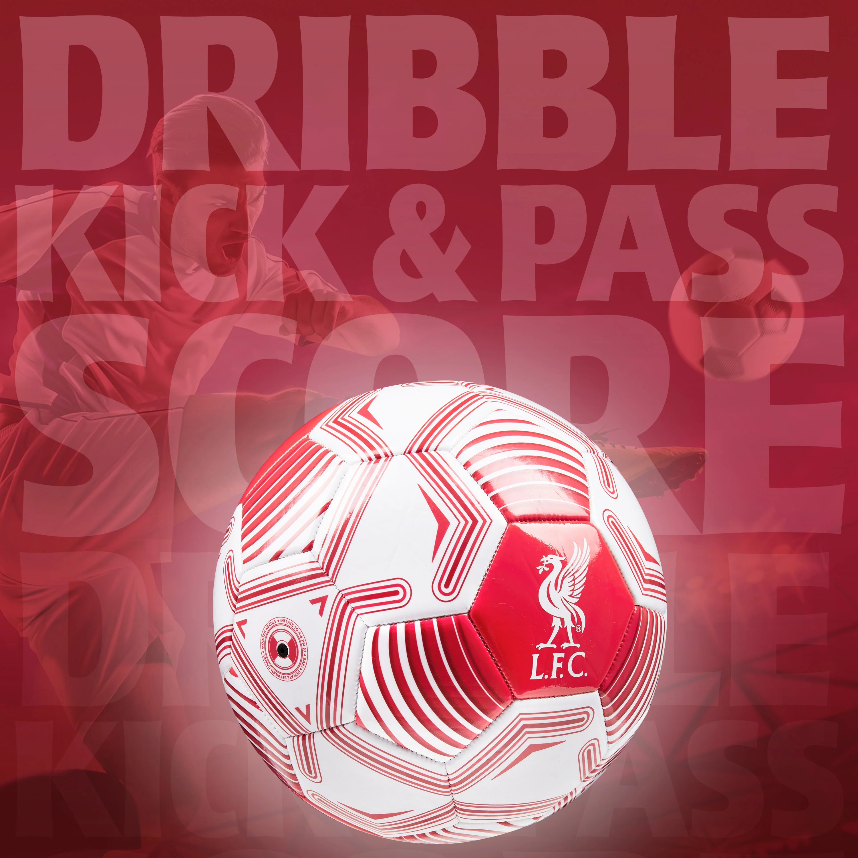 Liverpool F.C. Football Soccer Ball for Adults & Teenagers - Size 3 - Image 3