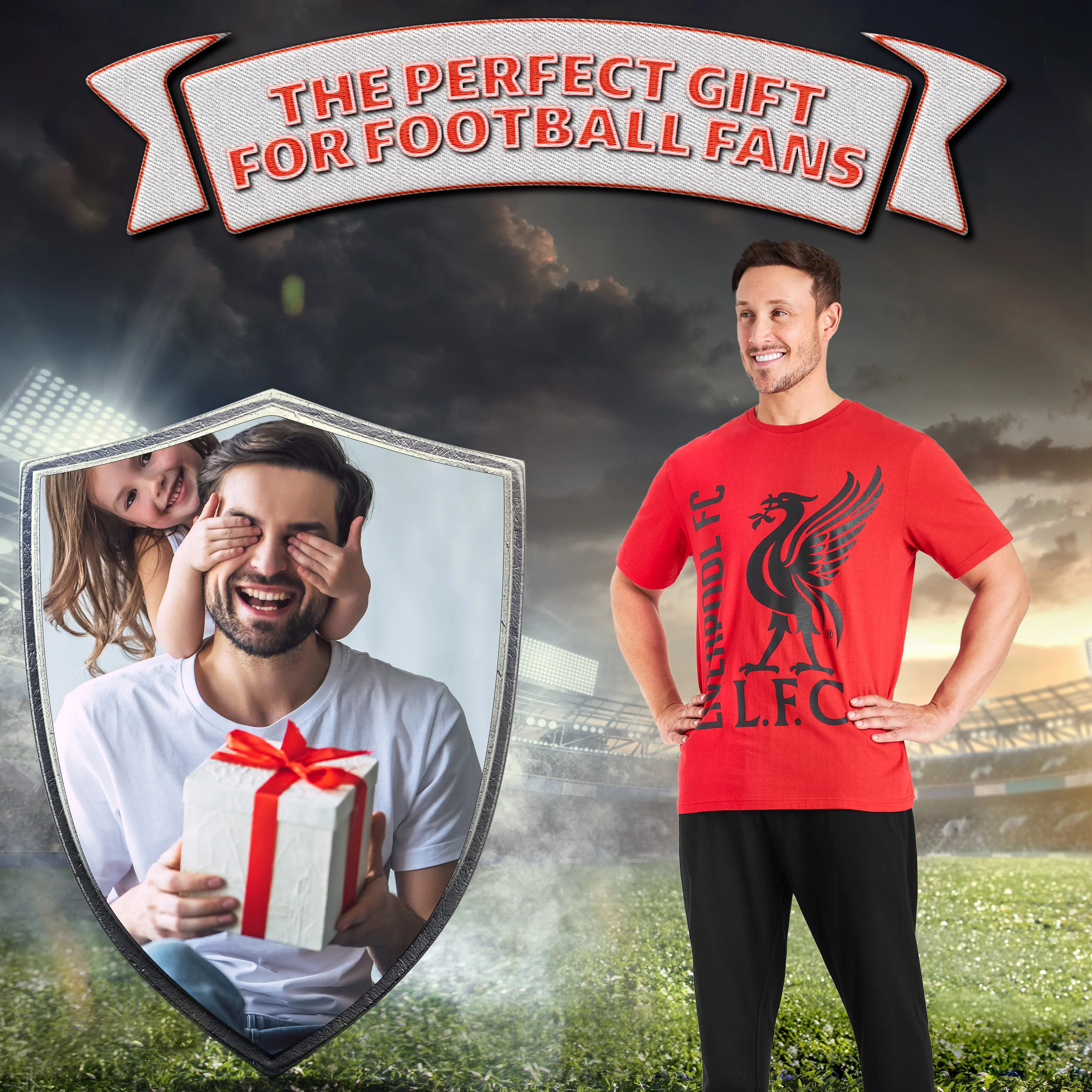 Liverpool F.C. Mens Pyjamas Set, Long Cotton PJs, Football Gifts - Image 3