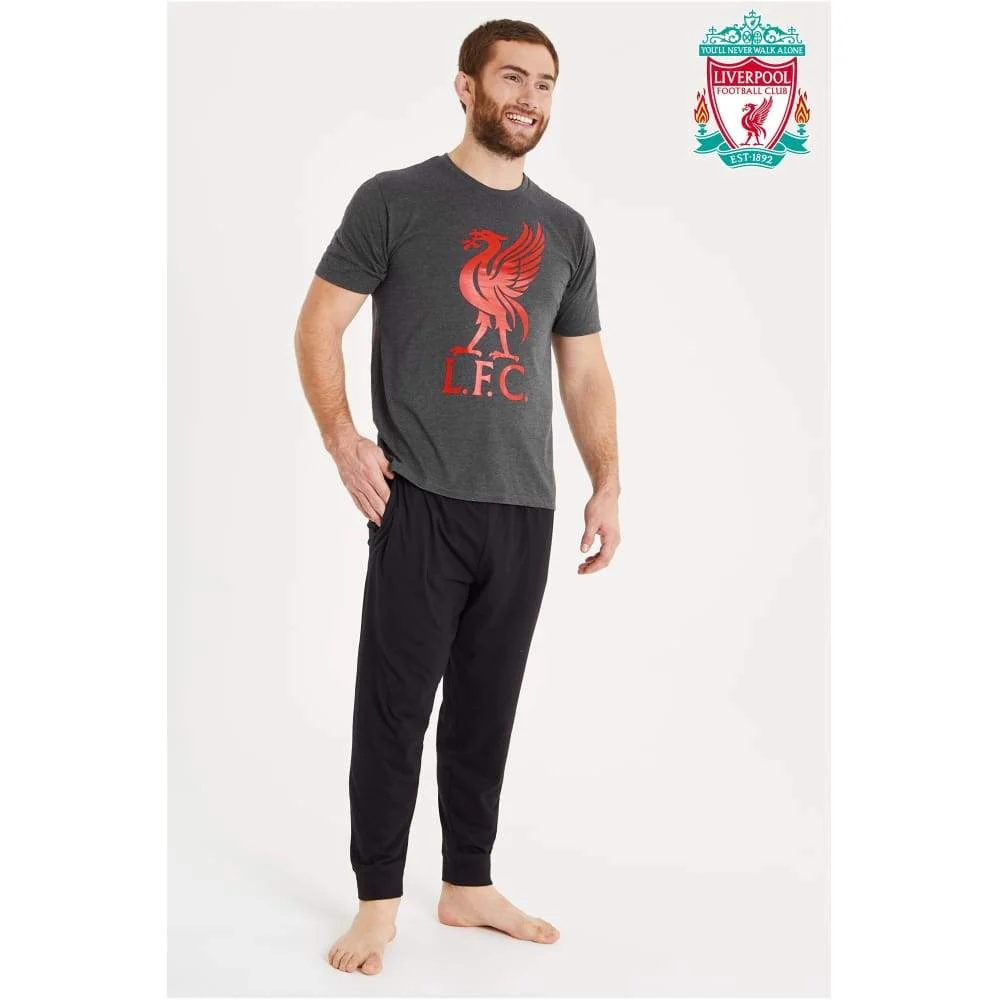 Liverpool F.C. Mens Pyjamas Set, Long Cotton Pjs, Official Football Gifts - Image 4