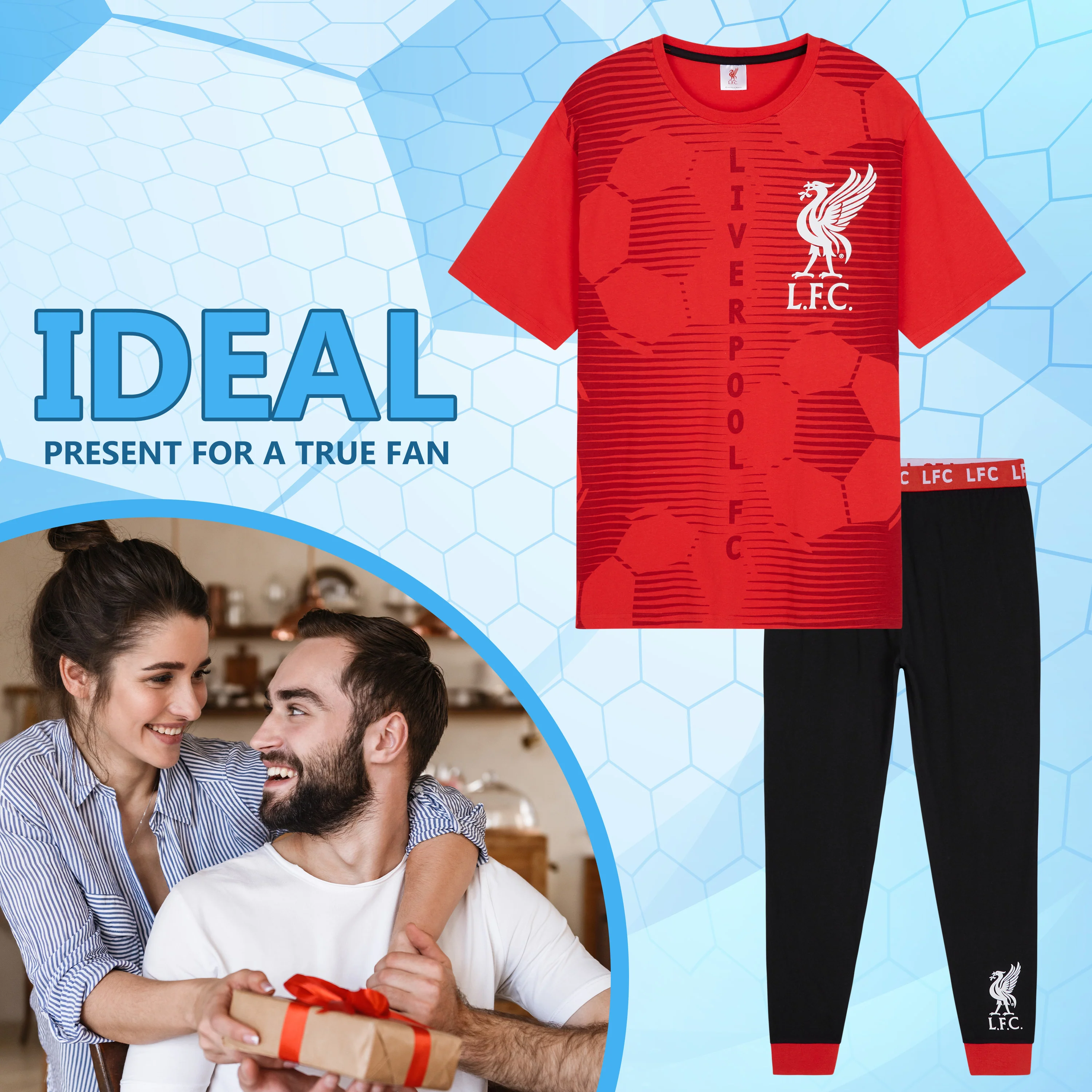 Liverpool F.C. Mens Pyjamas Set, Nightwear Set for Men - Image 3