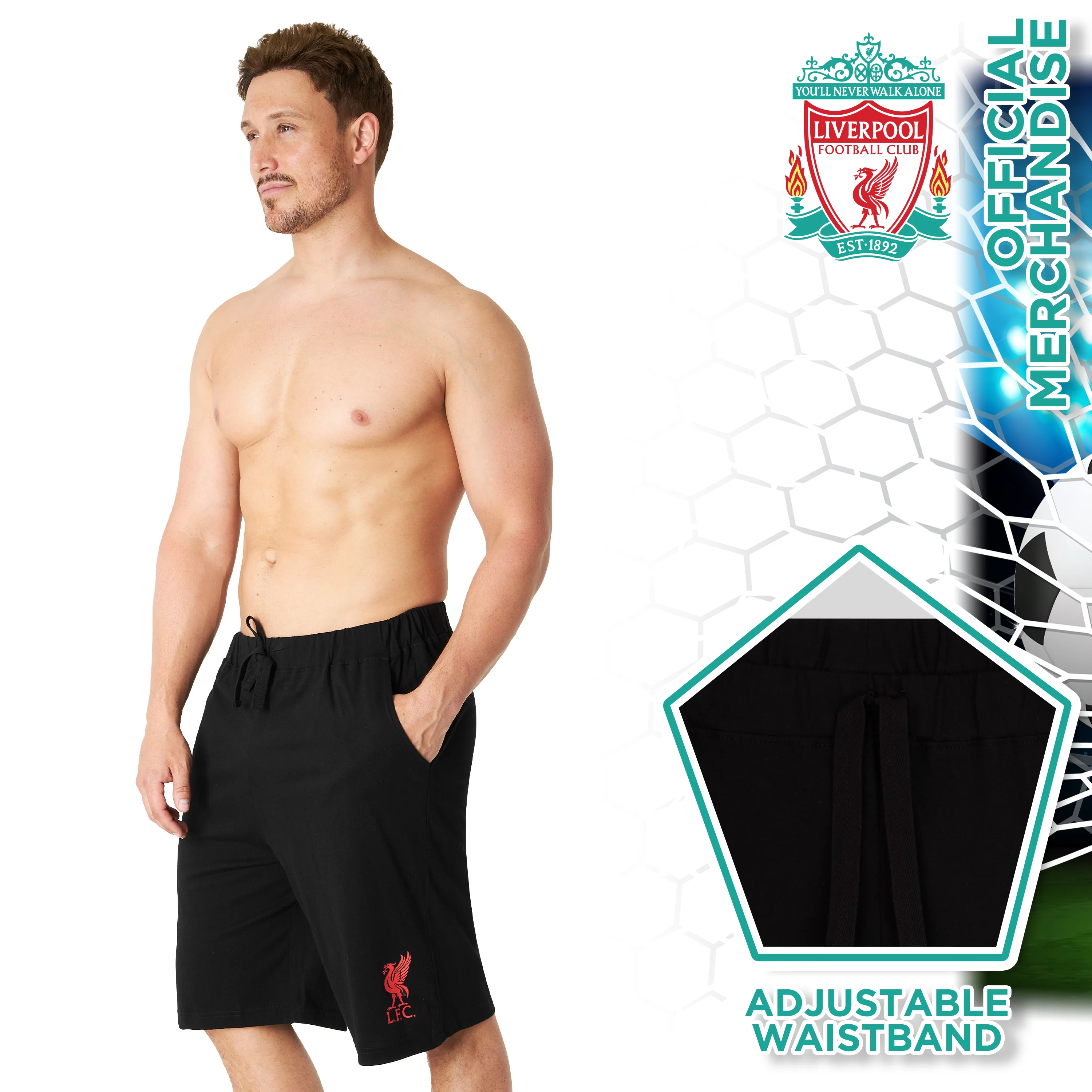 Liverpool F.C. Mens Shorts, Football Club Gifts For Men - Image 3