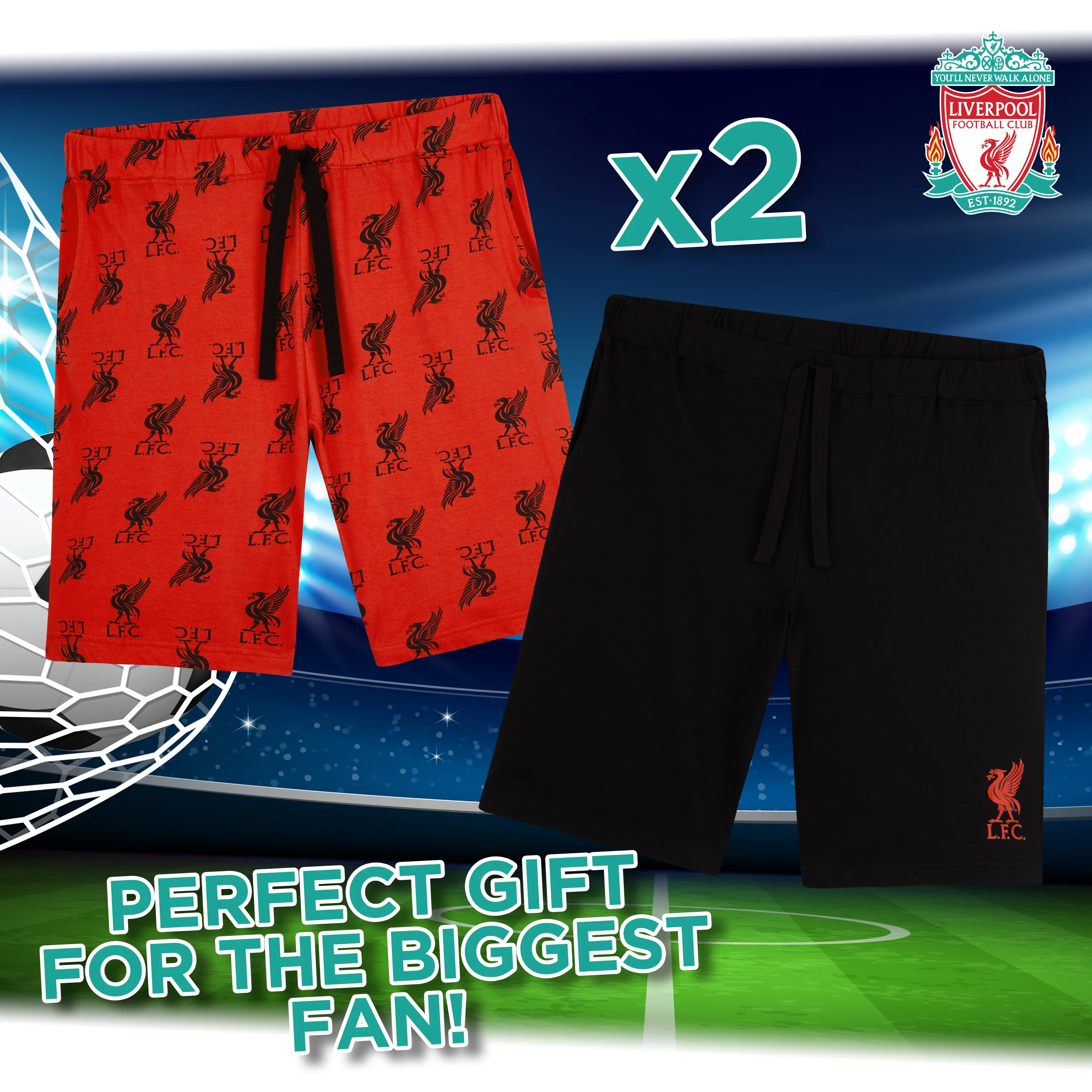 Liverpool F.C. Mens Shorts, Football Club Gifts For Men - Image 4
