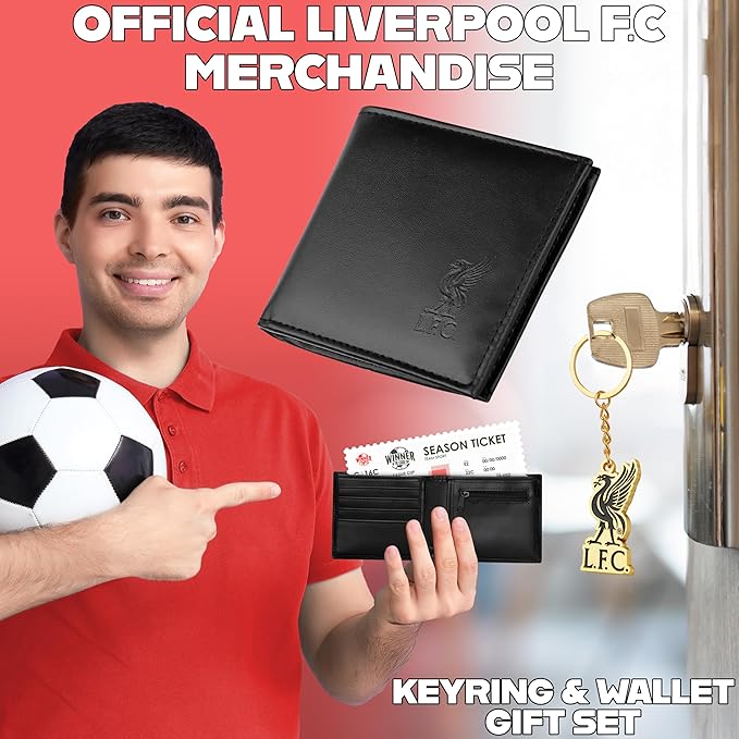 Liverpool F.C. Sports Fan Wallet Accessories Set with Card Slots & Coin Pocket - Image 3