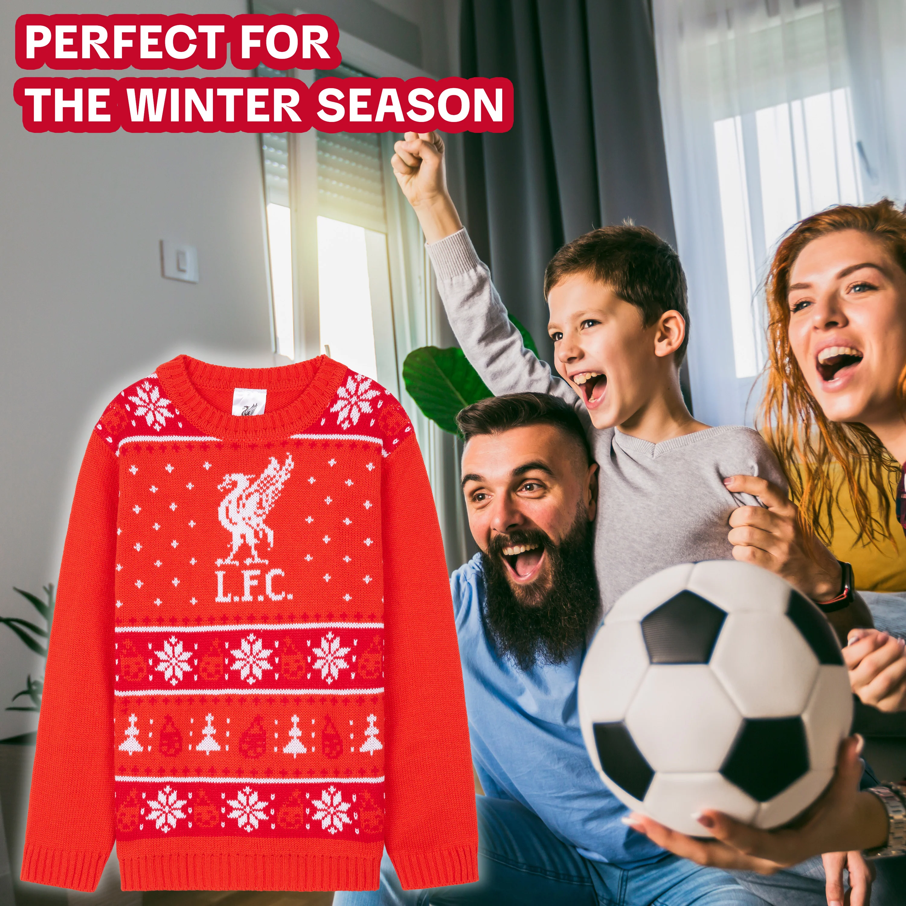 Liverpool FC Christmas Jumper Kids & Teenagers - Image 4