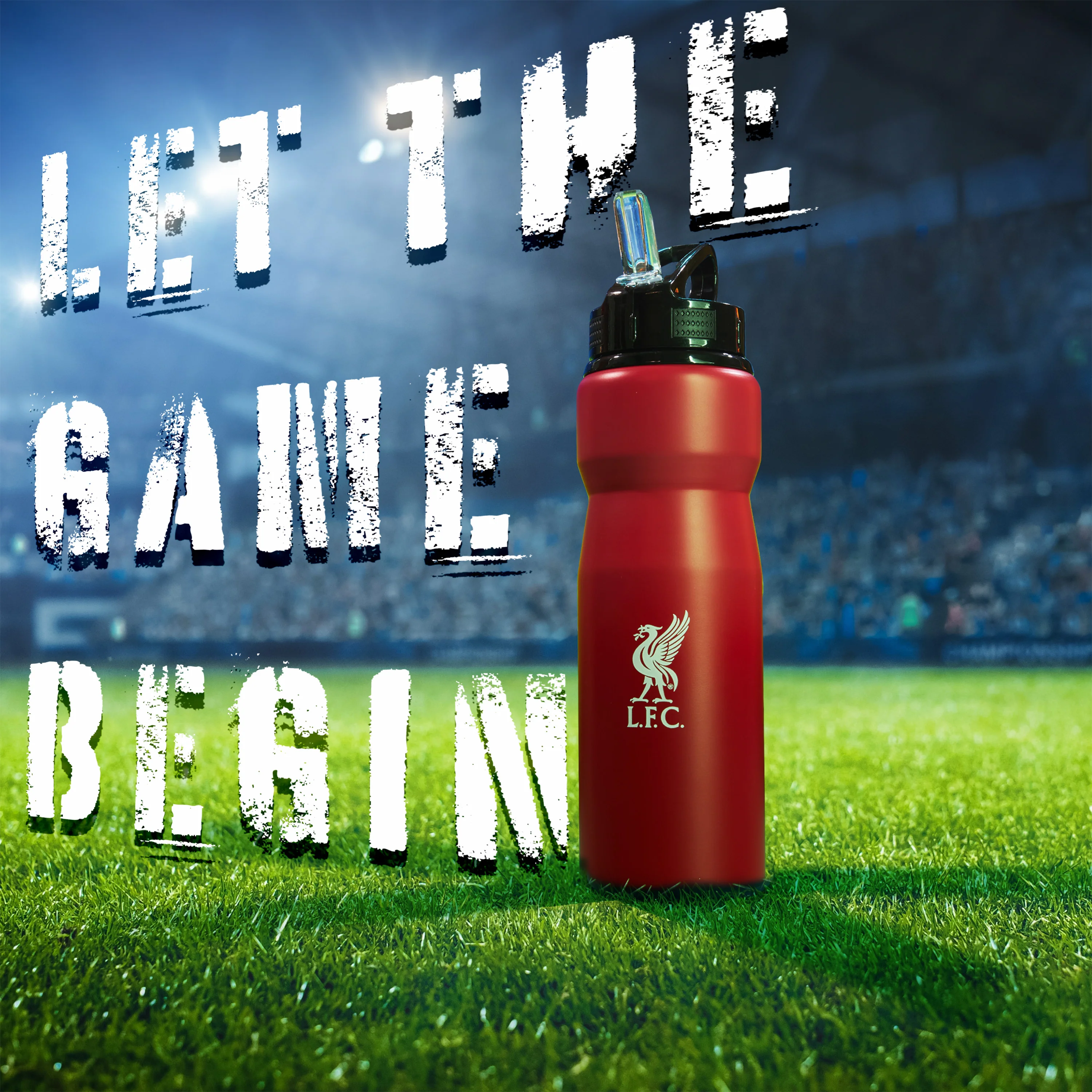 Liverpool FC Water Bottle with Straw - Metal Water Bottle for Football Fans Sports Work School Gym Liverpool Gifts for Men - Image 2