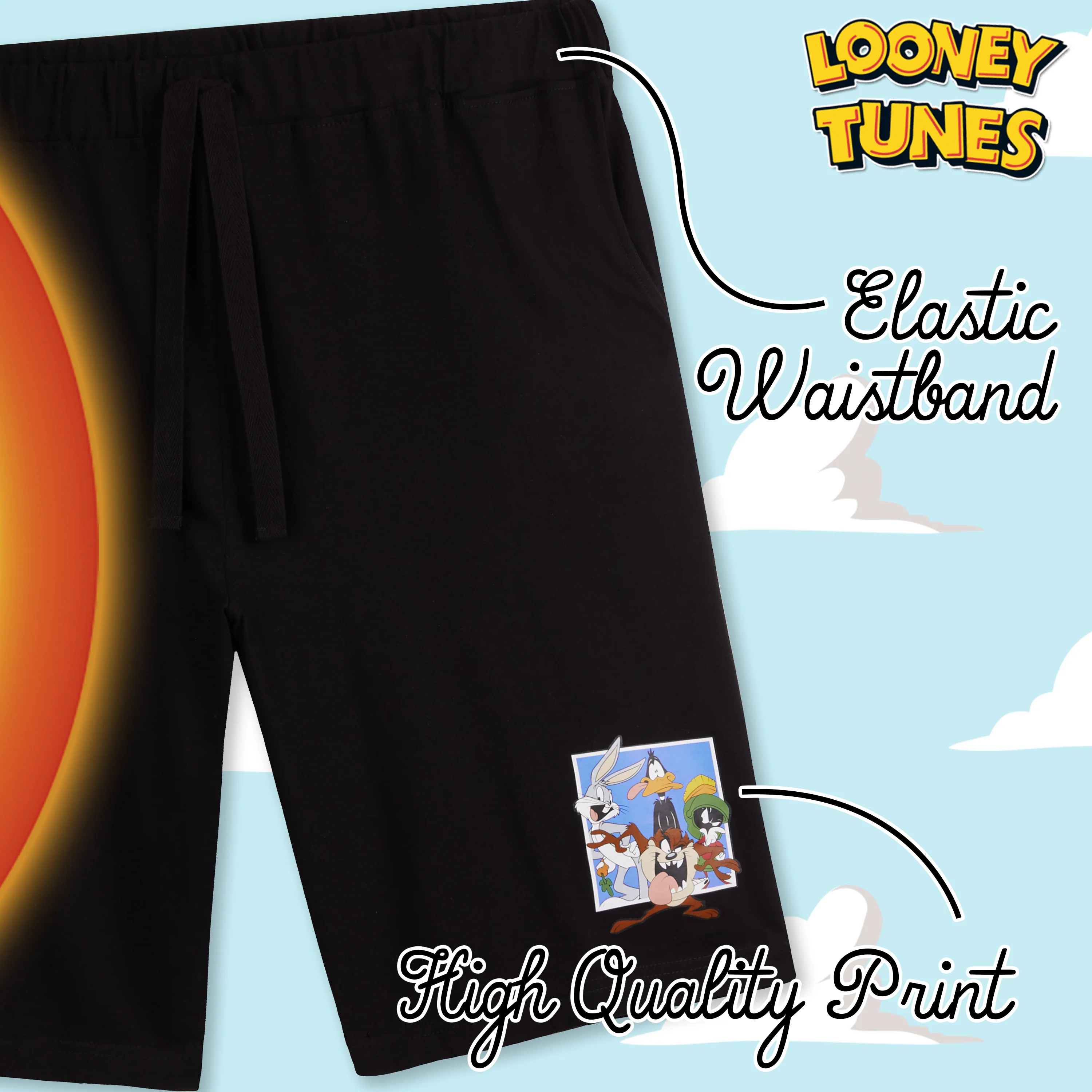 Looney Tunes Mens Shorts, 2 Pack Cotton Lounge Shorts, Summer Clothes For Men - Image 4