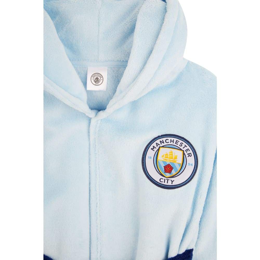 Manchester City F.C. Boys Dressing Gown, Kids Hooded Robe, Football Gifts - Image 4