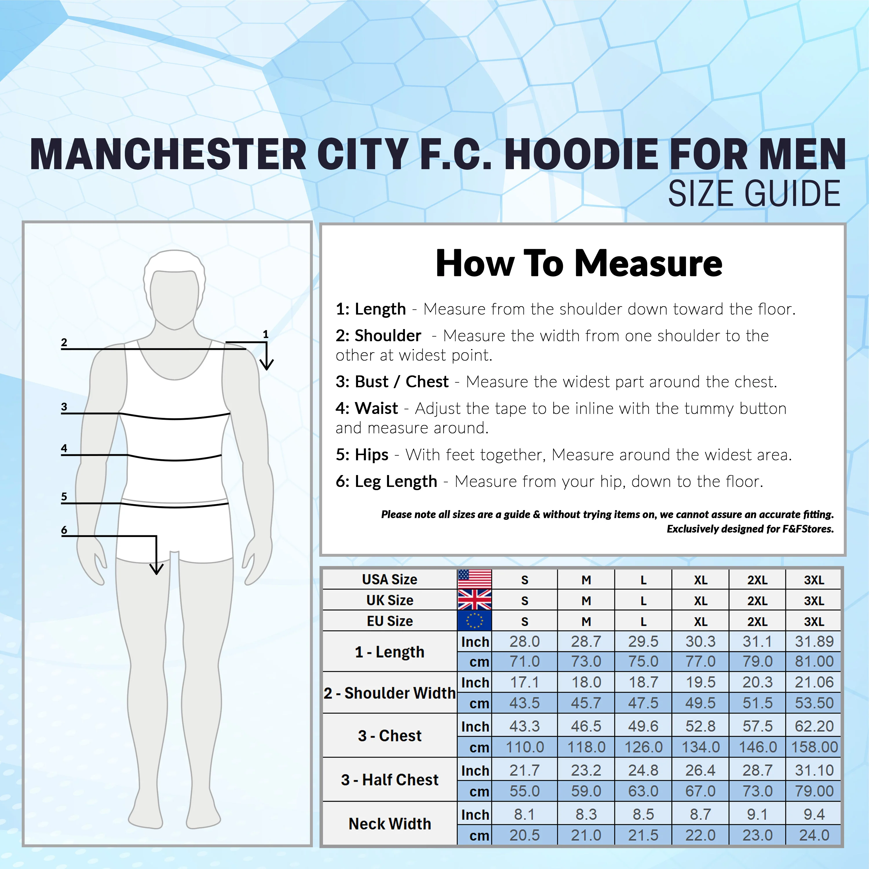 MANCHESTER CITY F.C. Mens Hoodie Teenagers Warm Hooded Sweatshirt Man City Gifts - Image 6