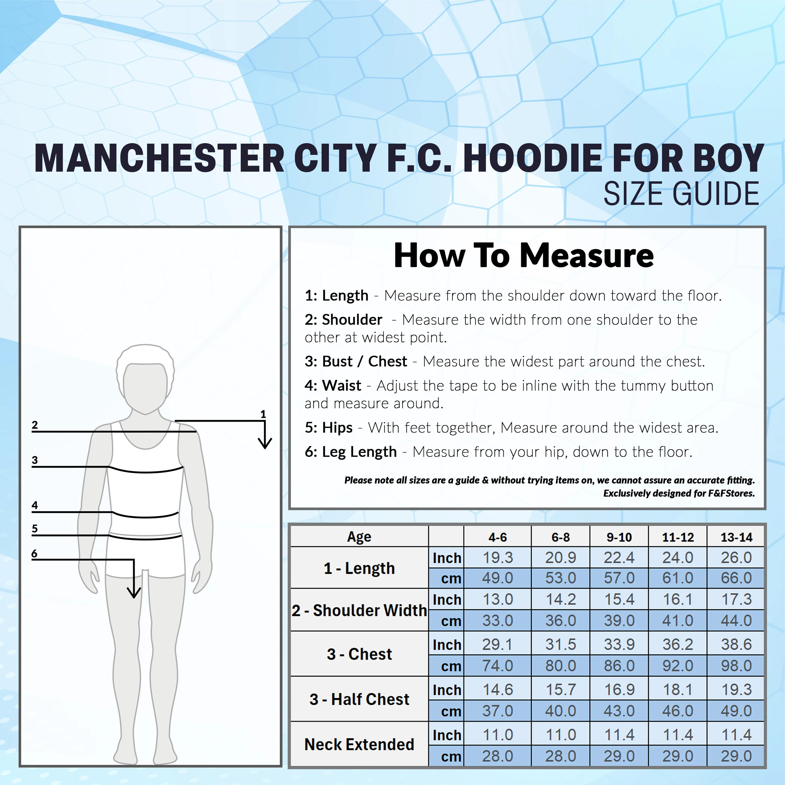MANCHESTER CITY F.C. Boys Hoodie Teenagers Warm Hooded Sweatshirt Man City Gifts - Image 6