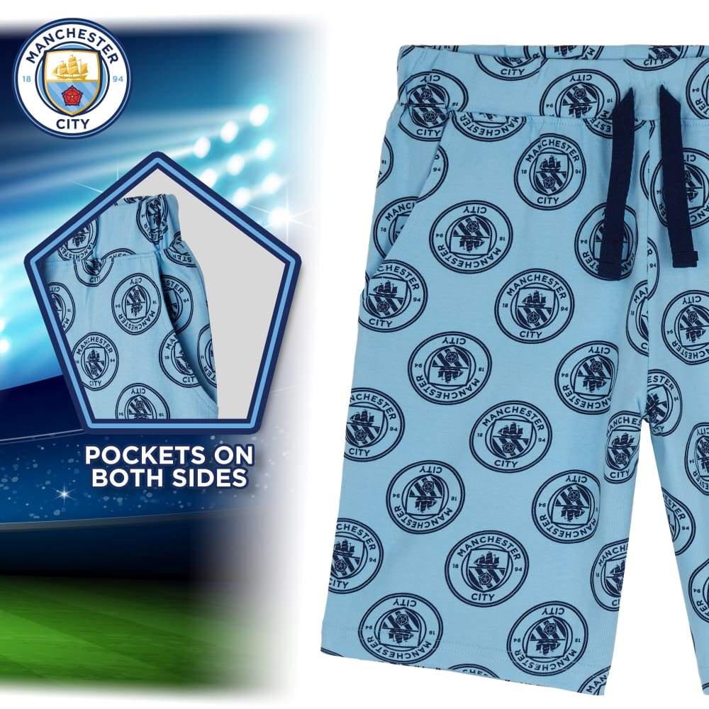 Manchester City F.C. Boys Shorts, 2-Pack PE Shorts, Football Gifts Kids Clothes - Image 5