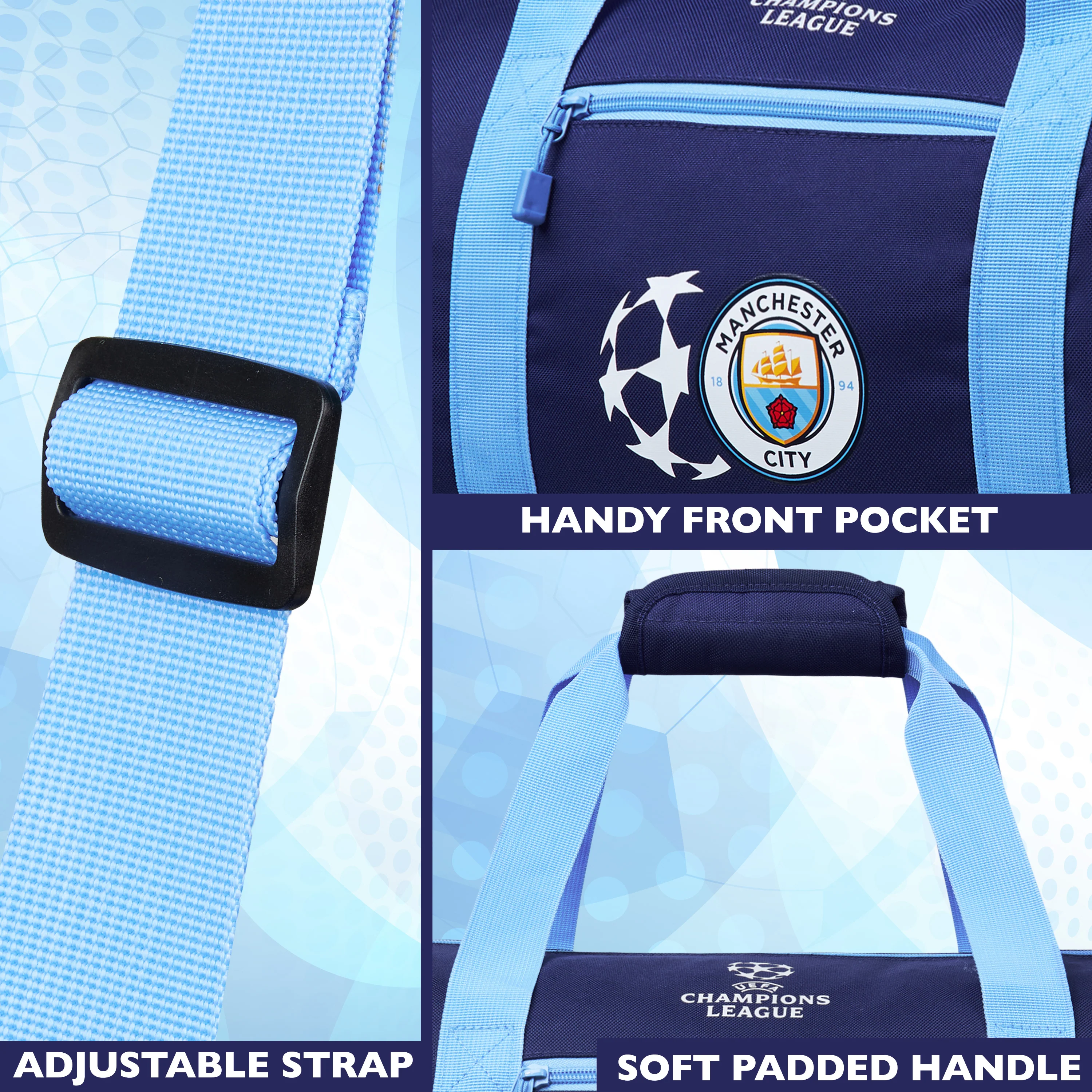 Manchester City F.C. Duffle Bag Sports Holdall for Men Teens - Image 4